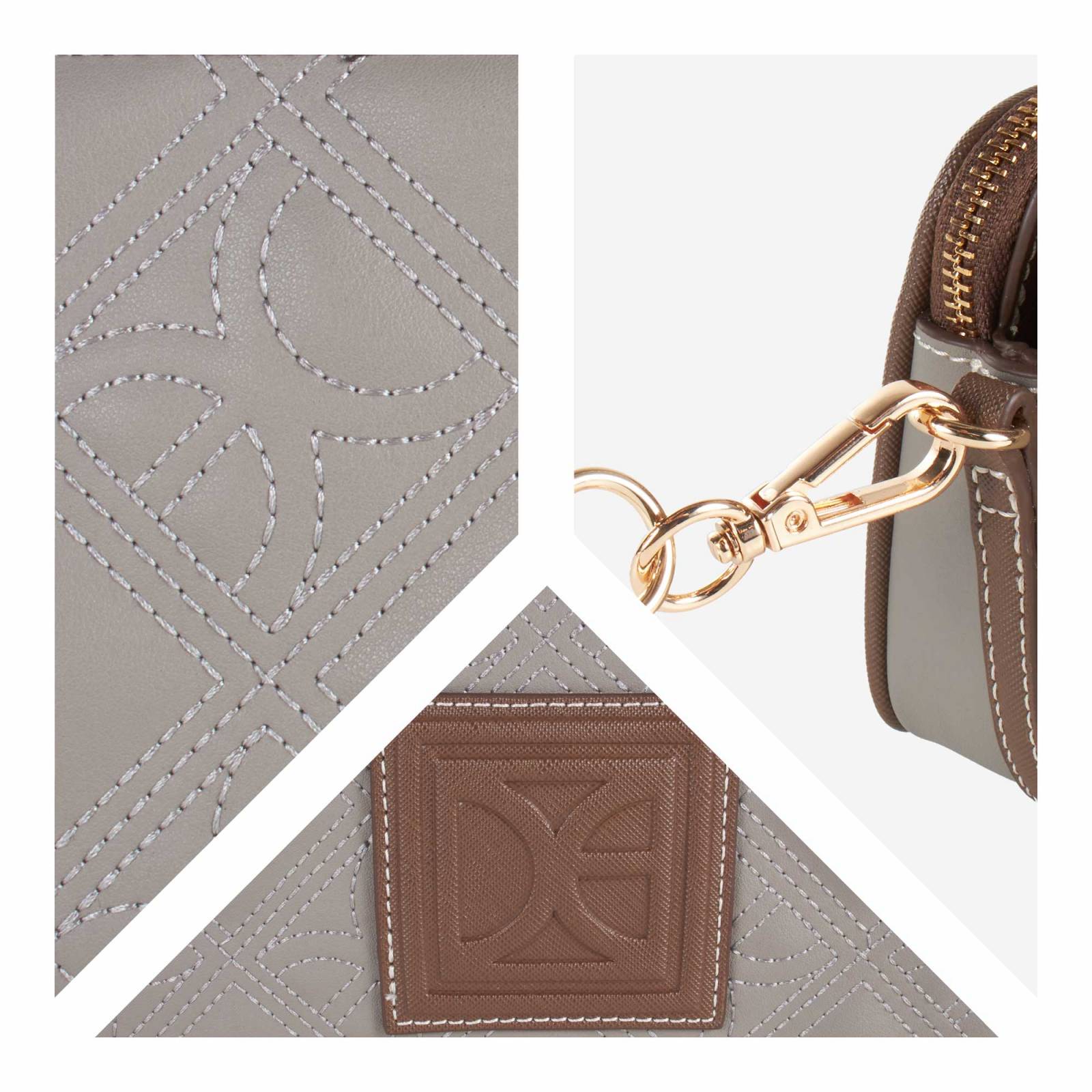 Bolsa Crossbody Cloe Material Reciclado color Café