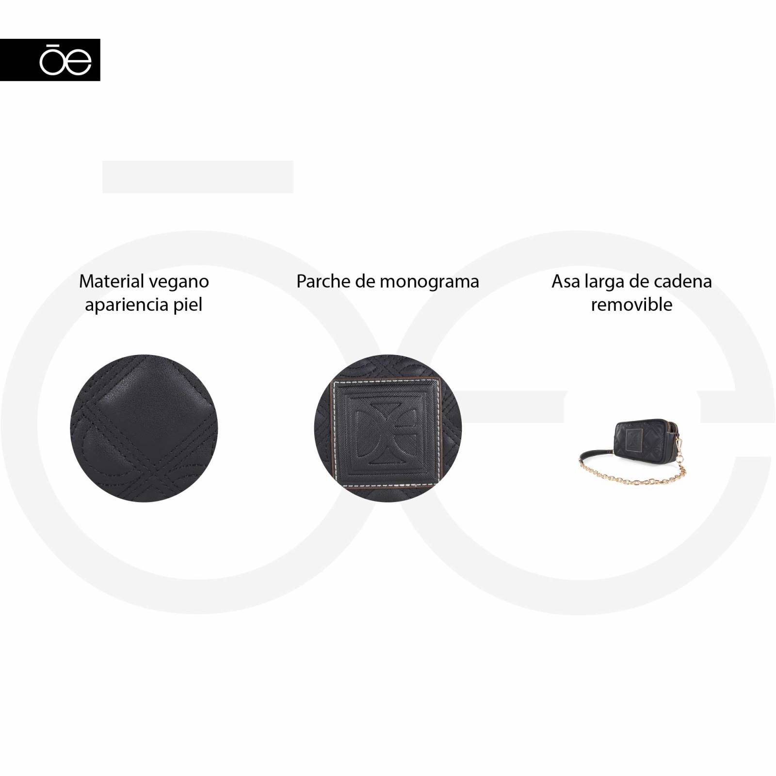 Bolsa Crossbody Cloe Material Reciclado color Café