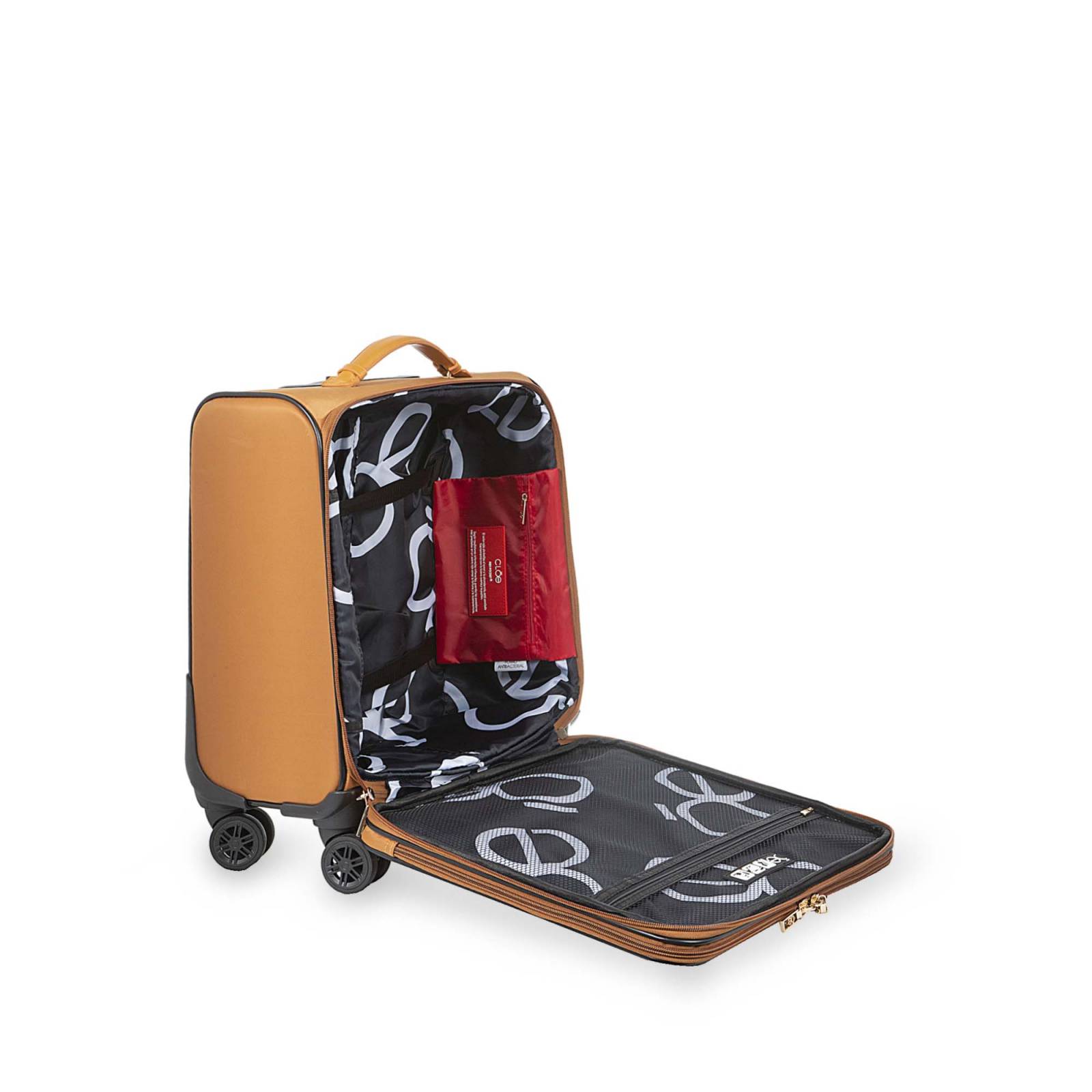 Set De Maleta De Cabina 20 Plg Y Mochila Material Reciclado Color Camel