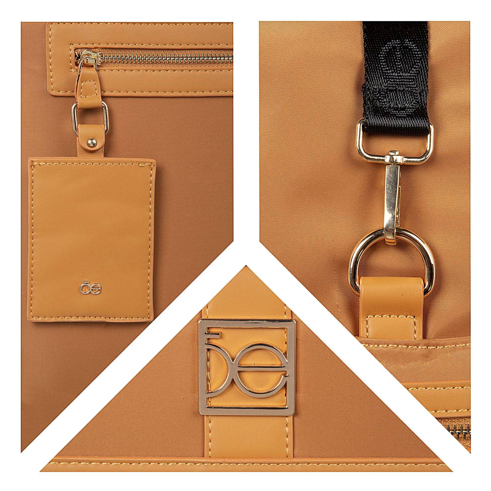 Set De Maleta De Cabina 20 Plg Y Mochila Material Reciclado Color Camel