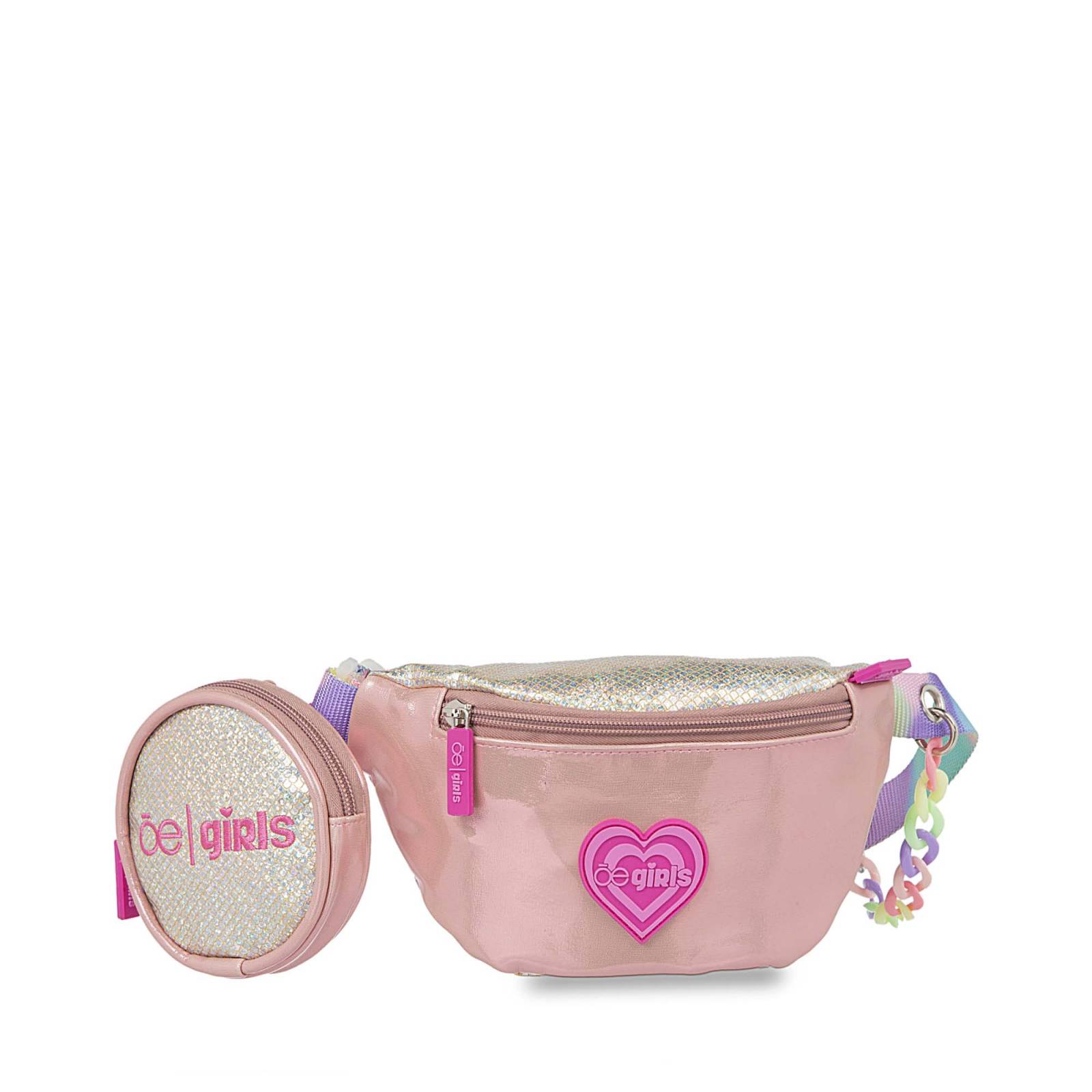 Cangurera Chica para Niña con Monedero color Rosa