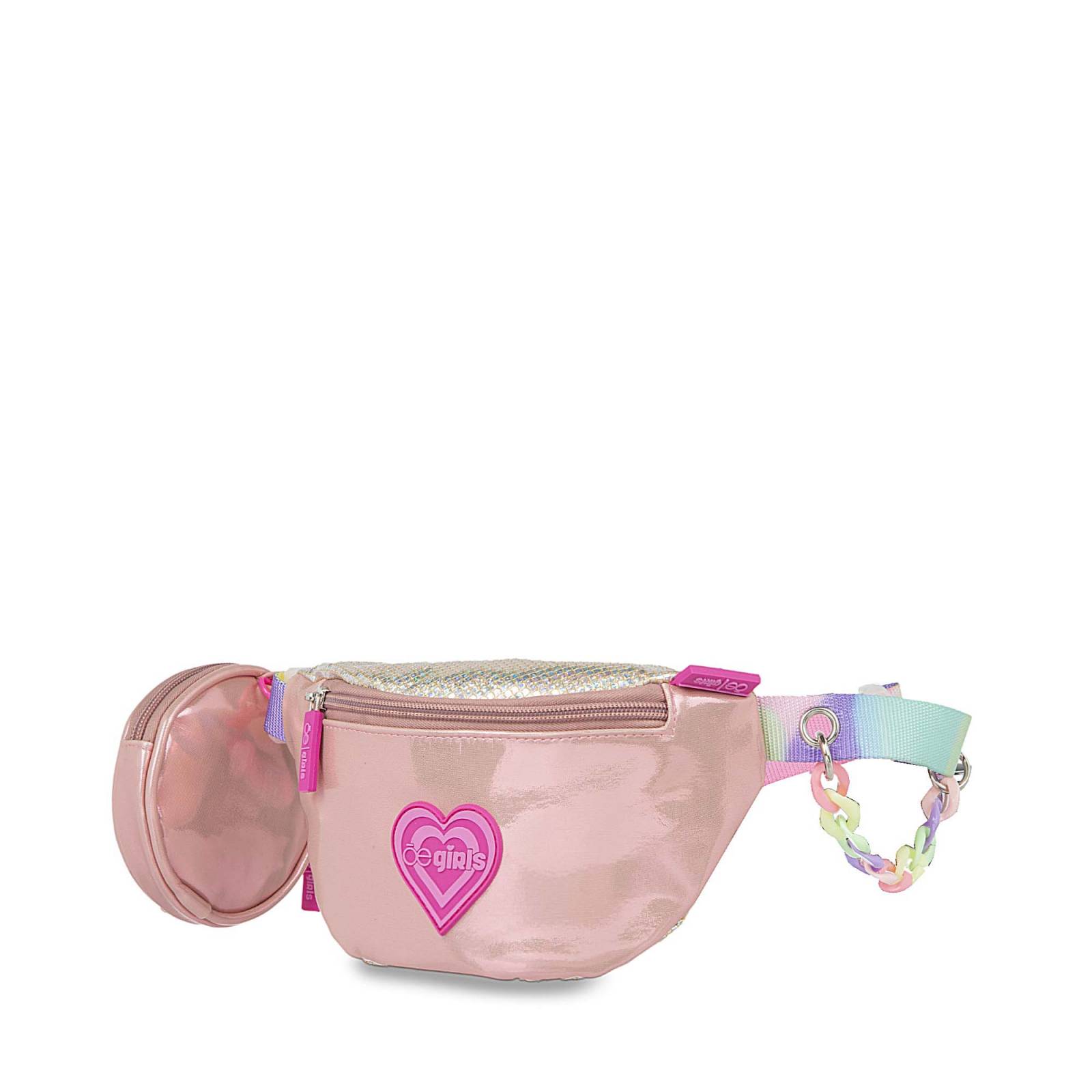 Cangurera Chica para Niña con Monedero color Rosa