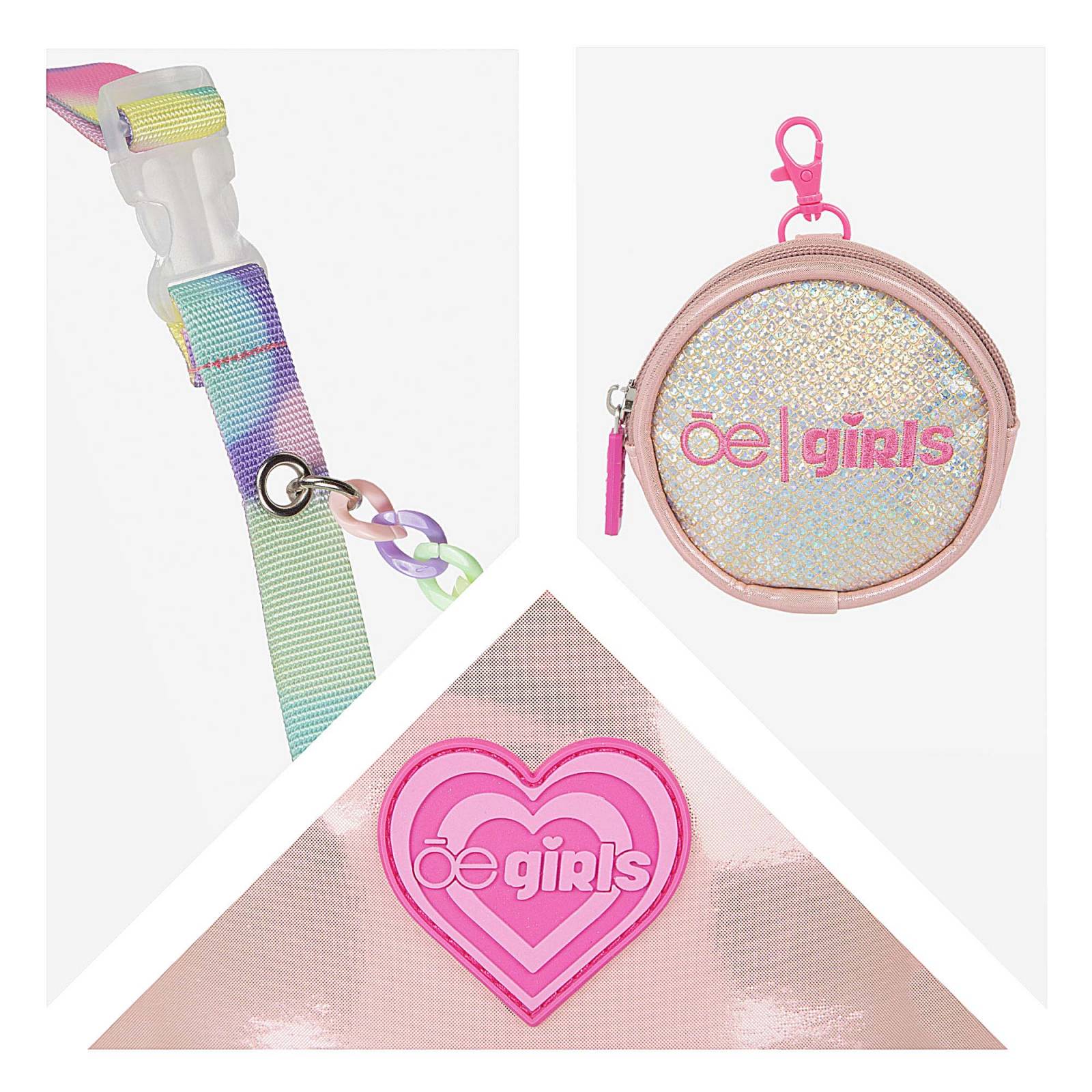 Cangurera Chica para Niña con Monedero color Rosa
