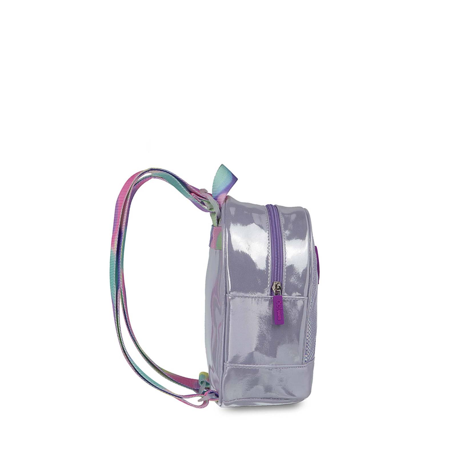 Mochila Chica para Niña Iridiscente color Morado