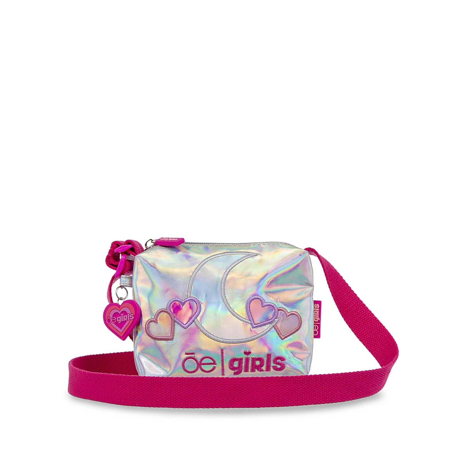 Bolsa Crossbody Chica para Niña con Charm color Plata
