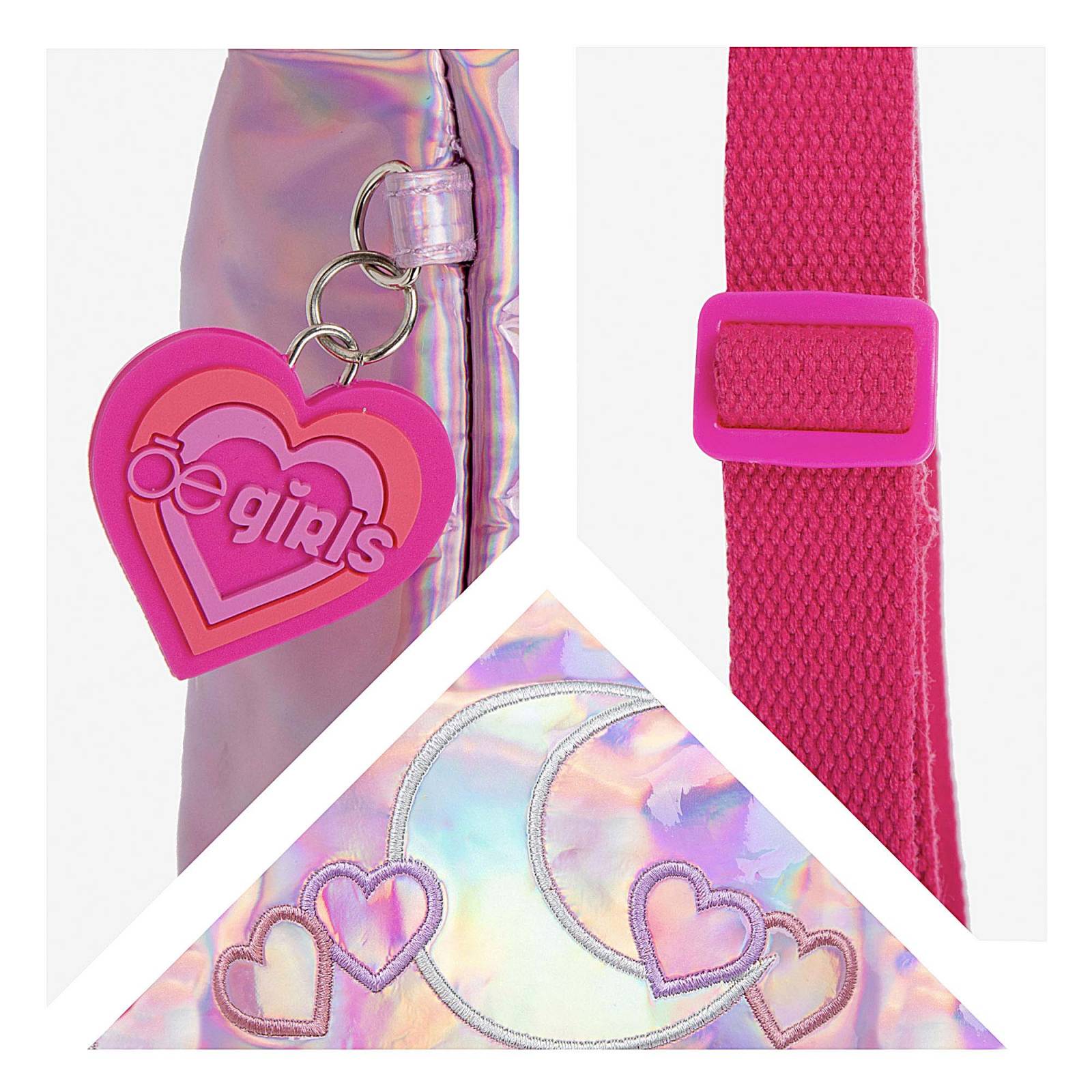 Bolsa Crossbody Chica para Niña con Charm color Rosa