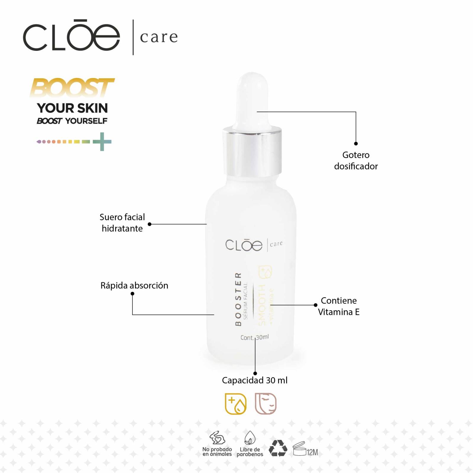 Suero Facial Cloe Care Para Mujer Vitamina E 30 ml