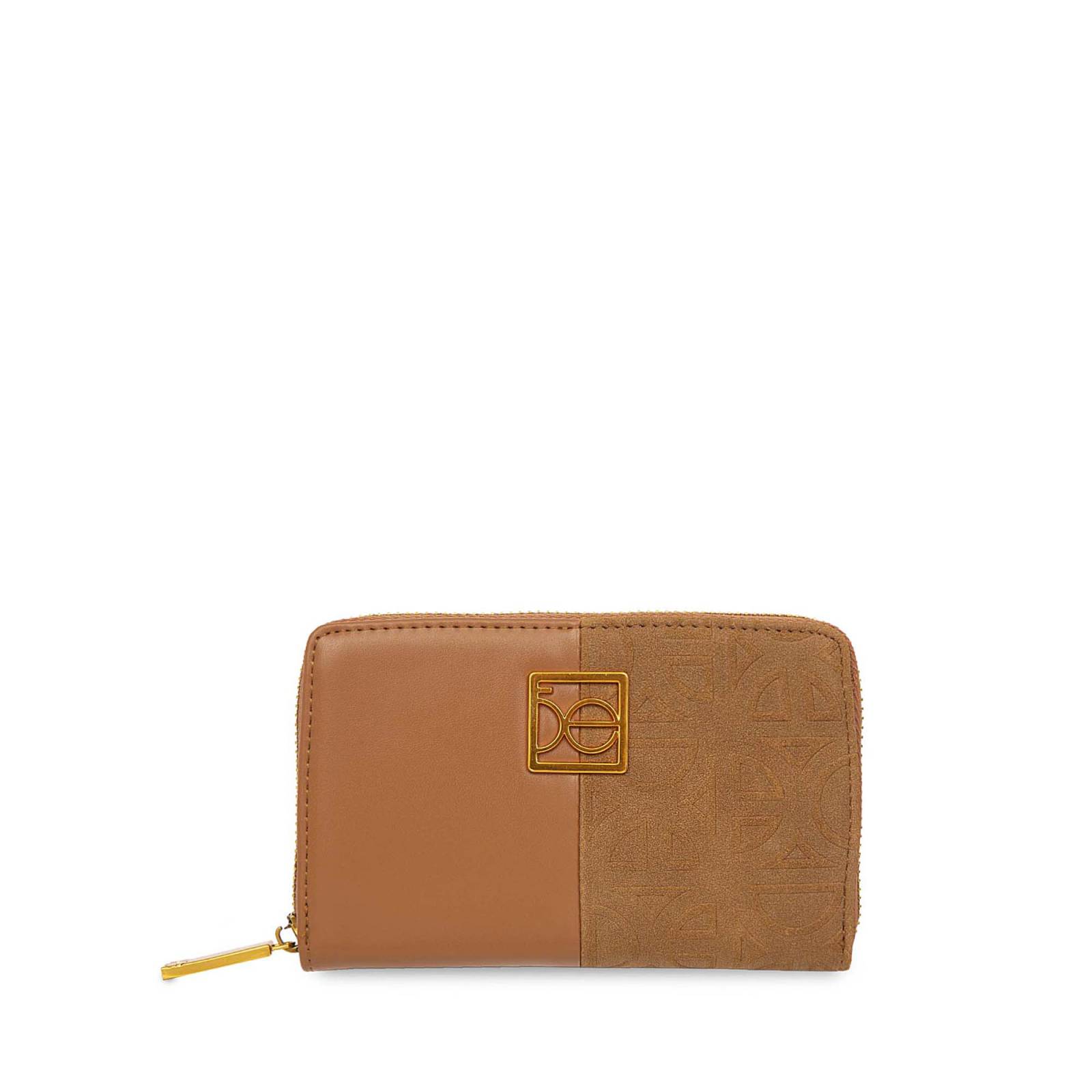 Cartera Cierre Sencillo para Mujer Cloe Detalle de Gamuza