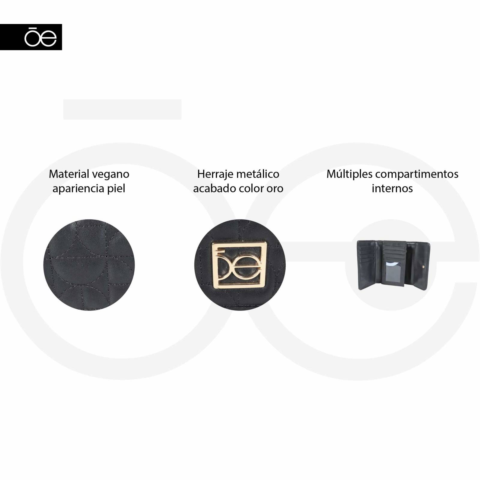 Cartera Flap Cloe Para Mujer Monograma broche de presión