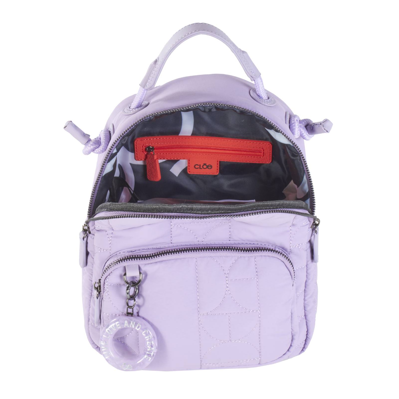 Mochila Cloe Para Mujer Textil Acolchada Asa larga