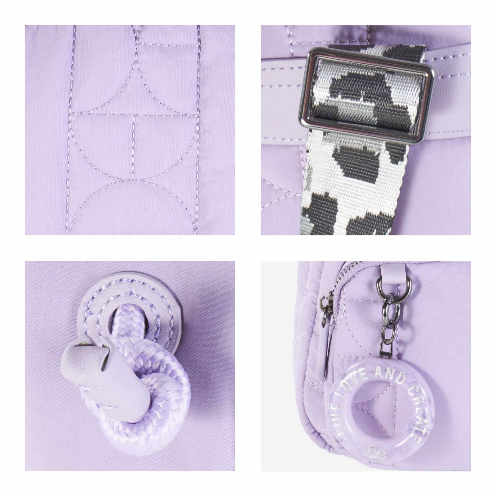 Mochila Cloe Para Mujer Textil Acolchada Asa larga