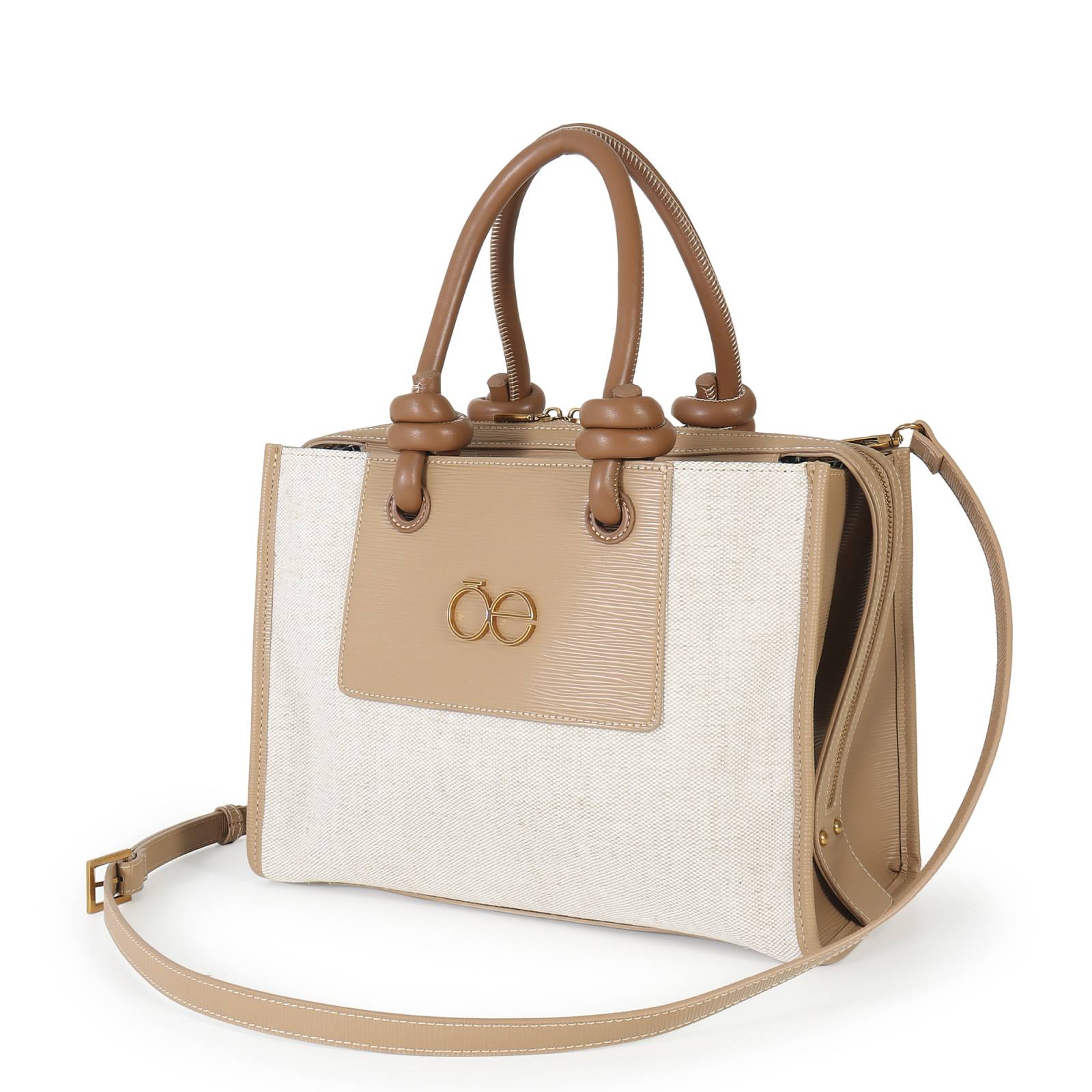 Bolsa Satchel para Mujer Cloe Grande Textil Clásica