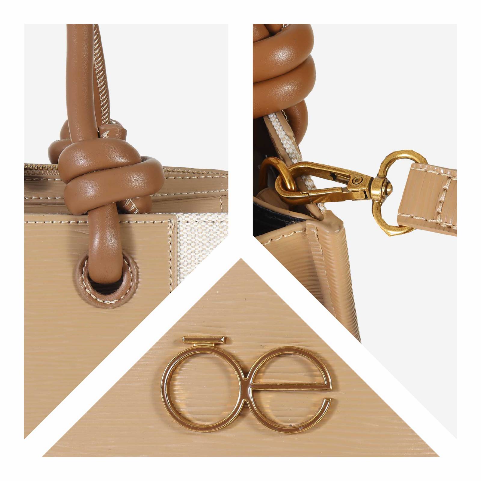 Bolsa Satchel para Mujer Cloe Grande Textil Clásica