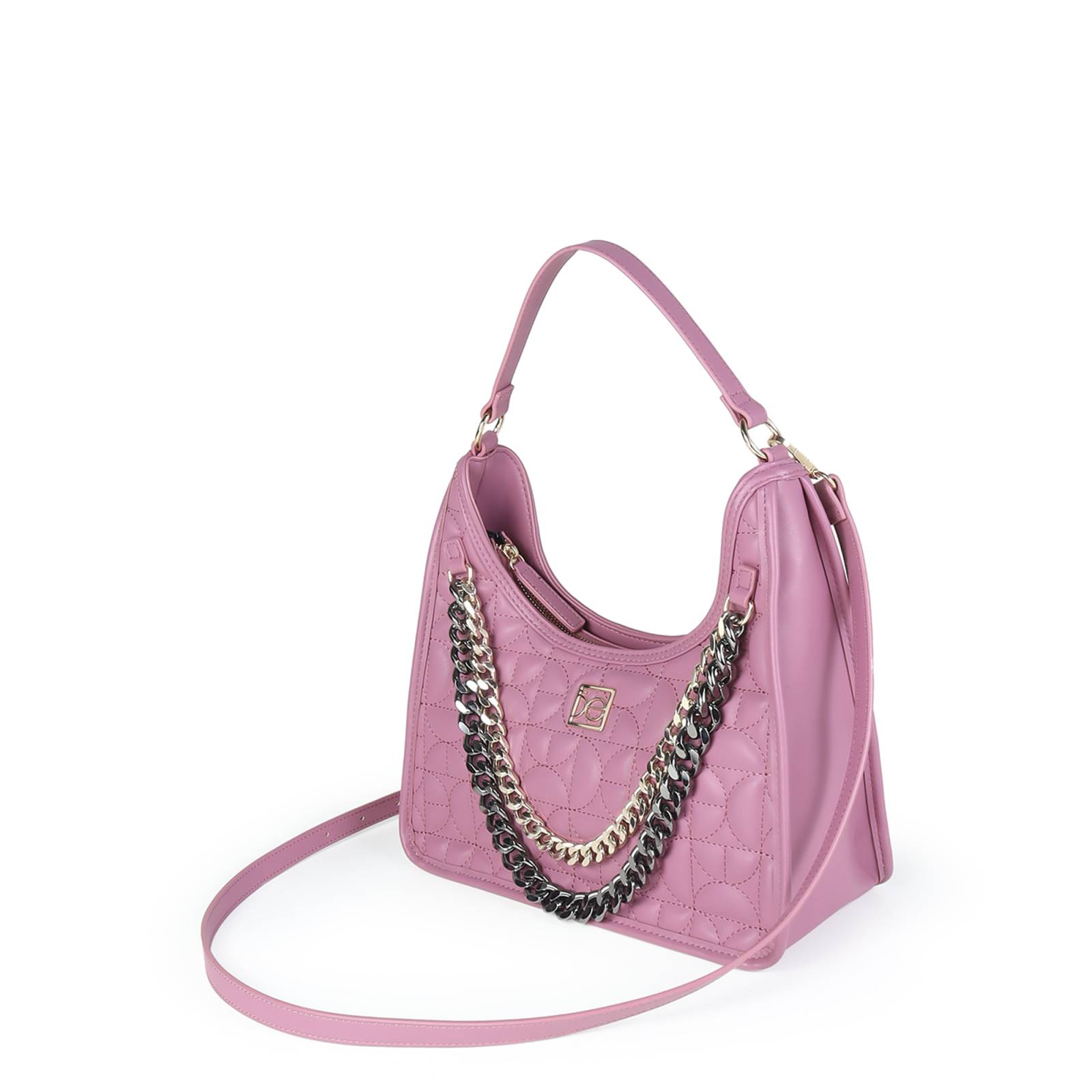 Bolsa Hobo Cloe Para Mujer Cadenas Monograma Bordado