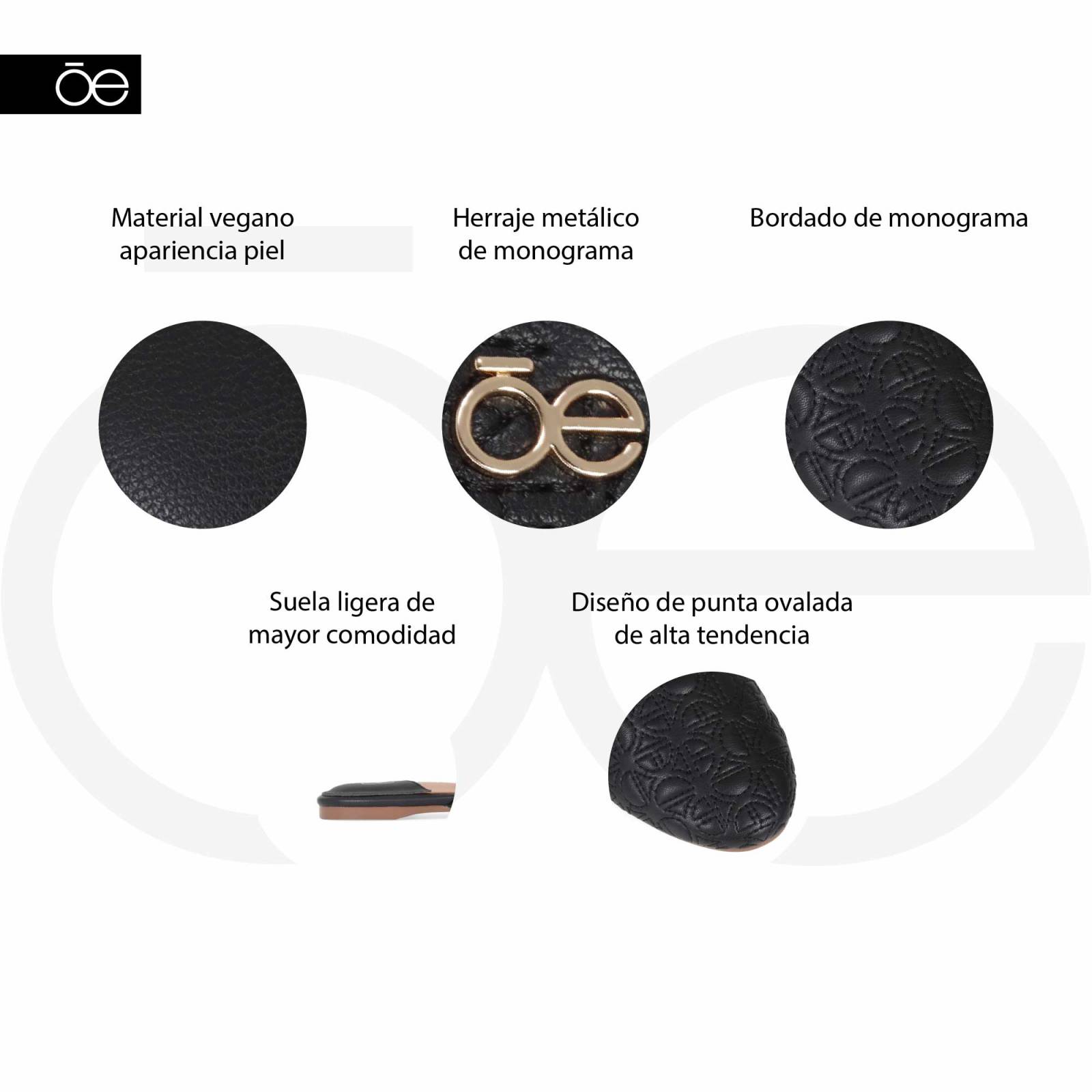 Mule para Mujer Cloe Bordado Punta Ovalada