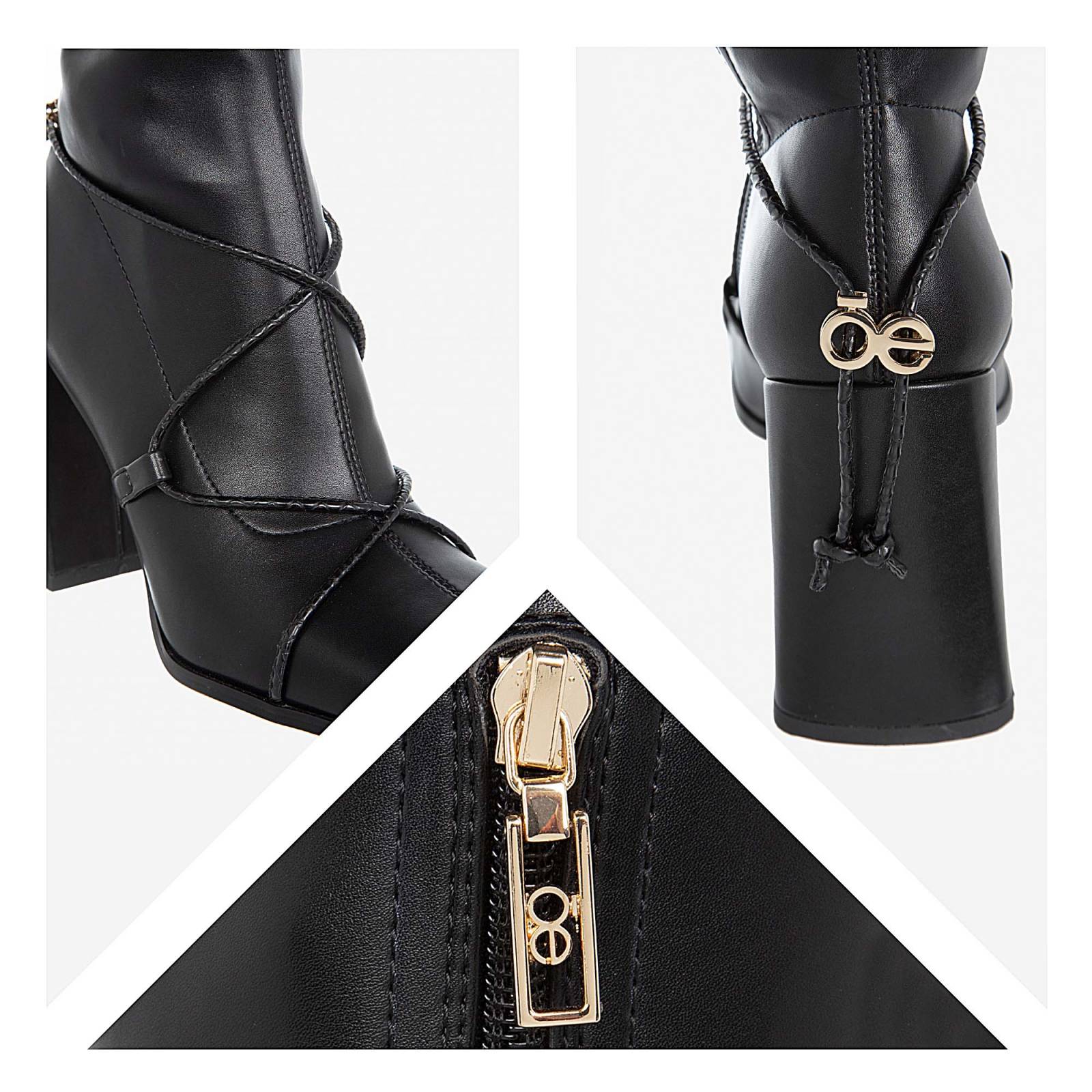 Bota Cloe Para Mujer Alta Tacón Grueso