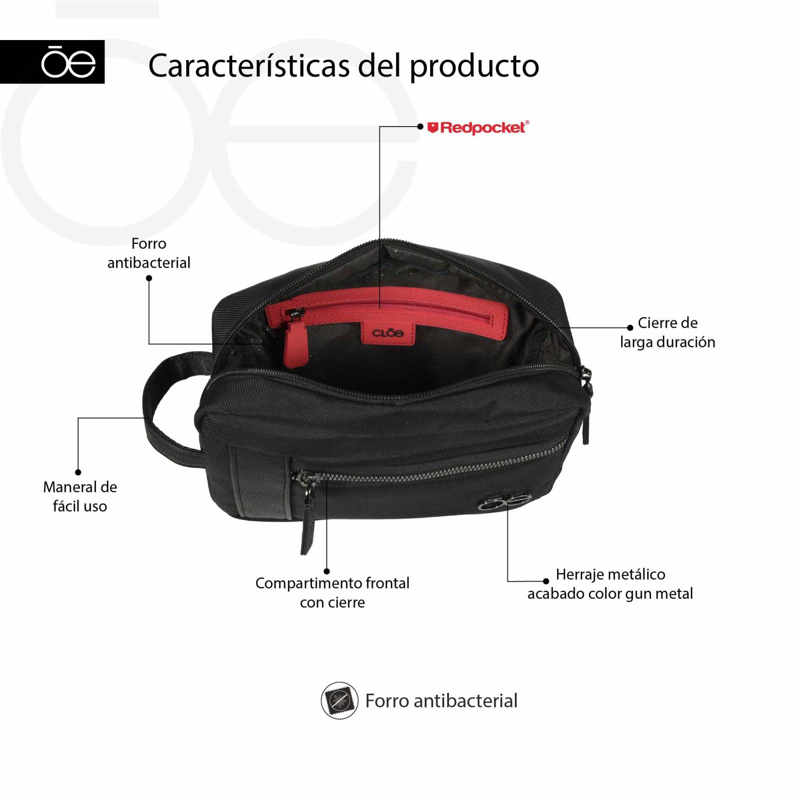 Cartera Pouch Cloe Uomo para Hombre color Azul Marino