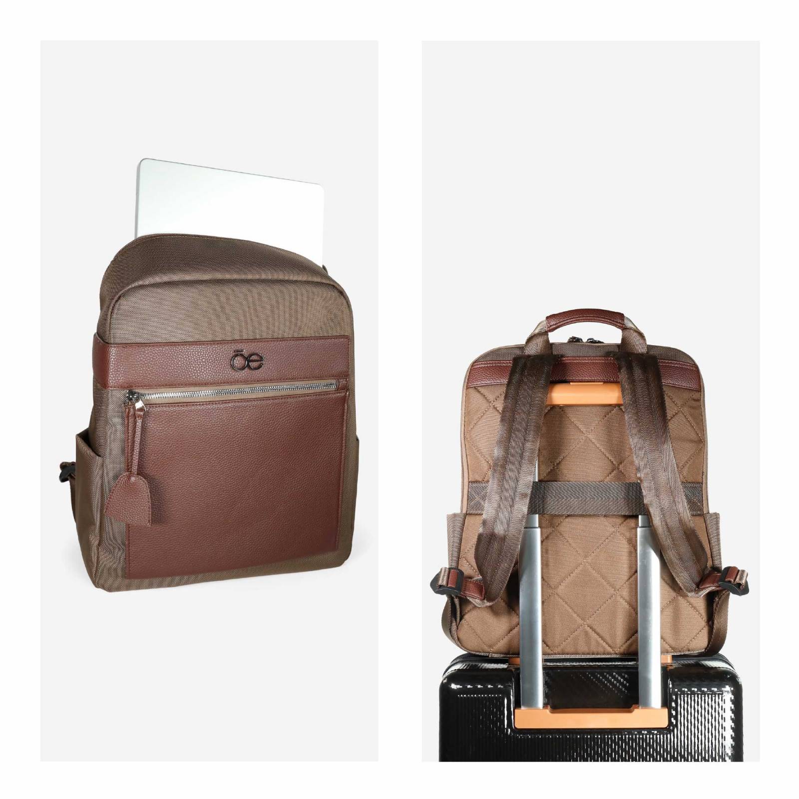 Mochila Cloe Uomo Porta Laptop 16 plg Textil para Hombre color Café