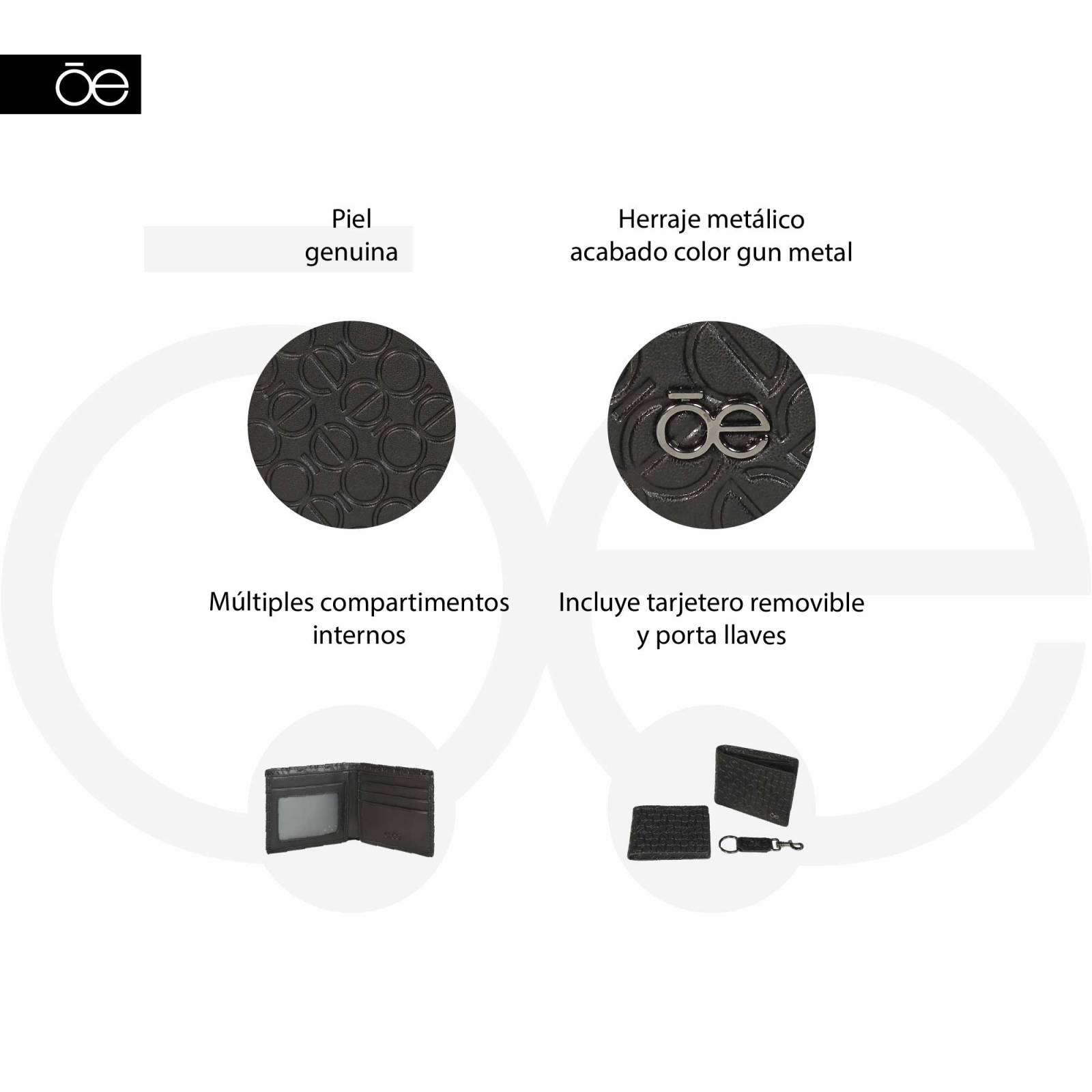 Set Cloe Uomo de Cartera Tarjetero y Llavero para Hombre color Azul Marino