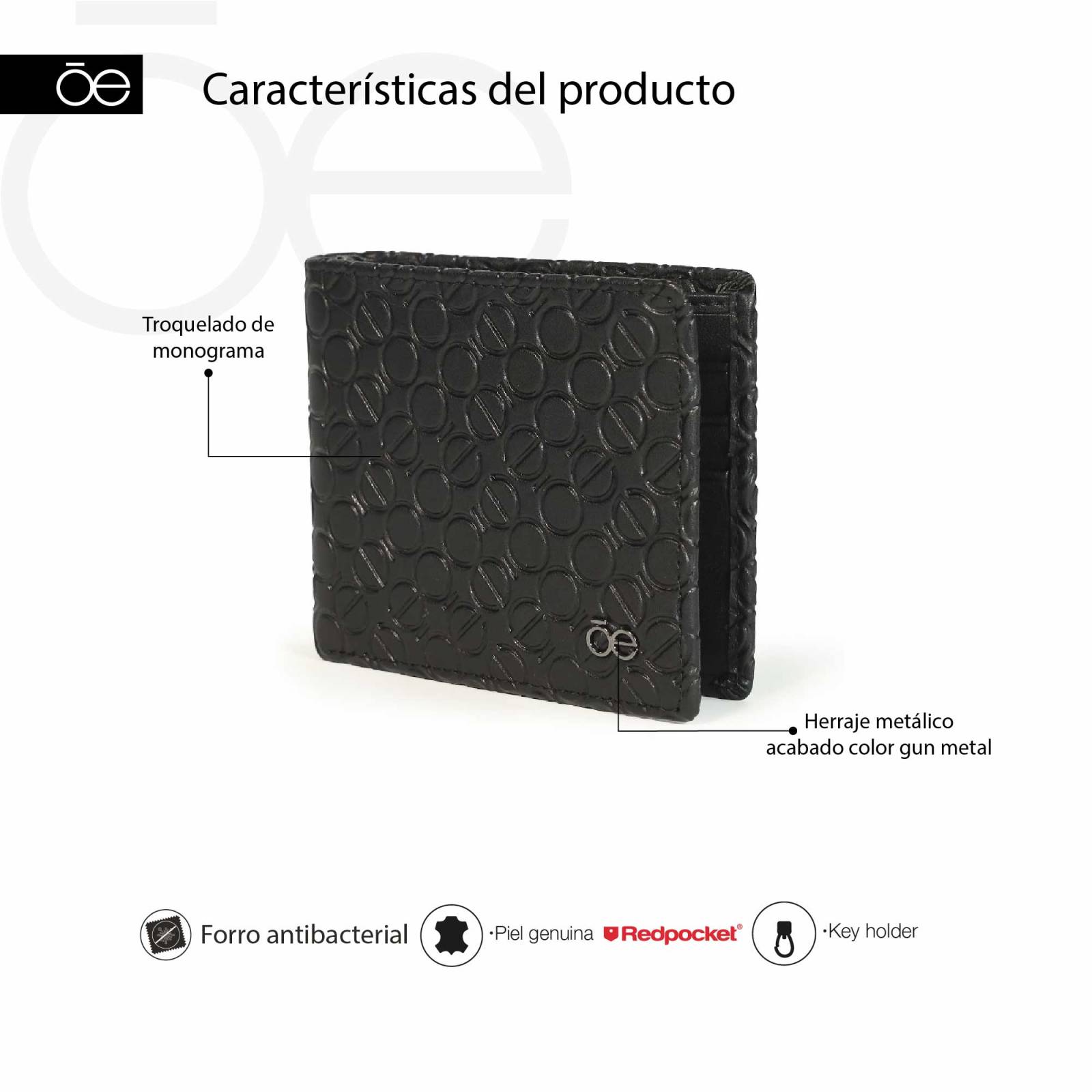 Set Cloe Uomo de Cartera Tarjetero y Llavero para Hombre color Azul Marino