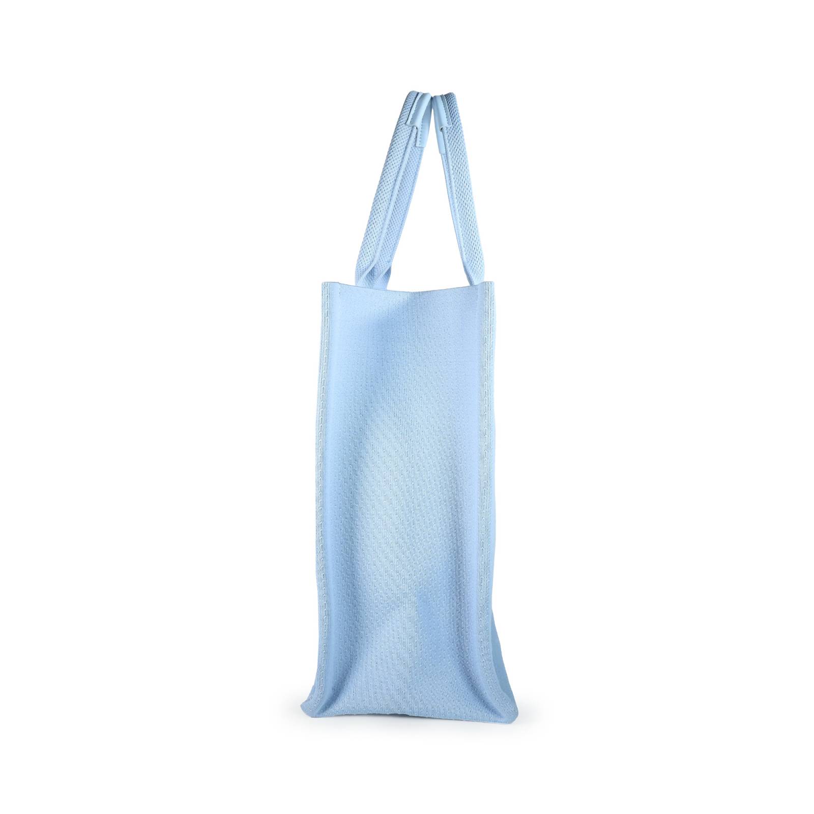 Bolsa Tote Cloe Grande Tejida color Azul