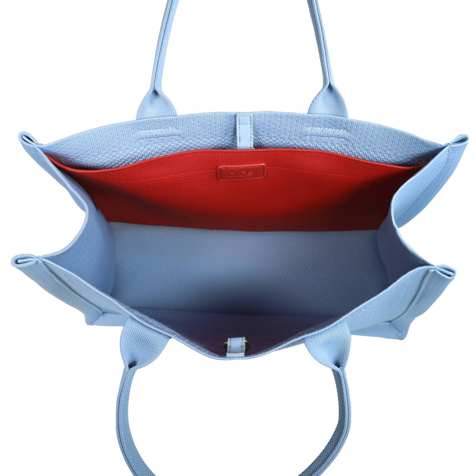 Bolsa Tote Cloe Grande Tejida color Azul