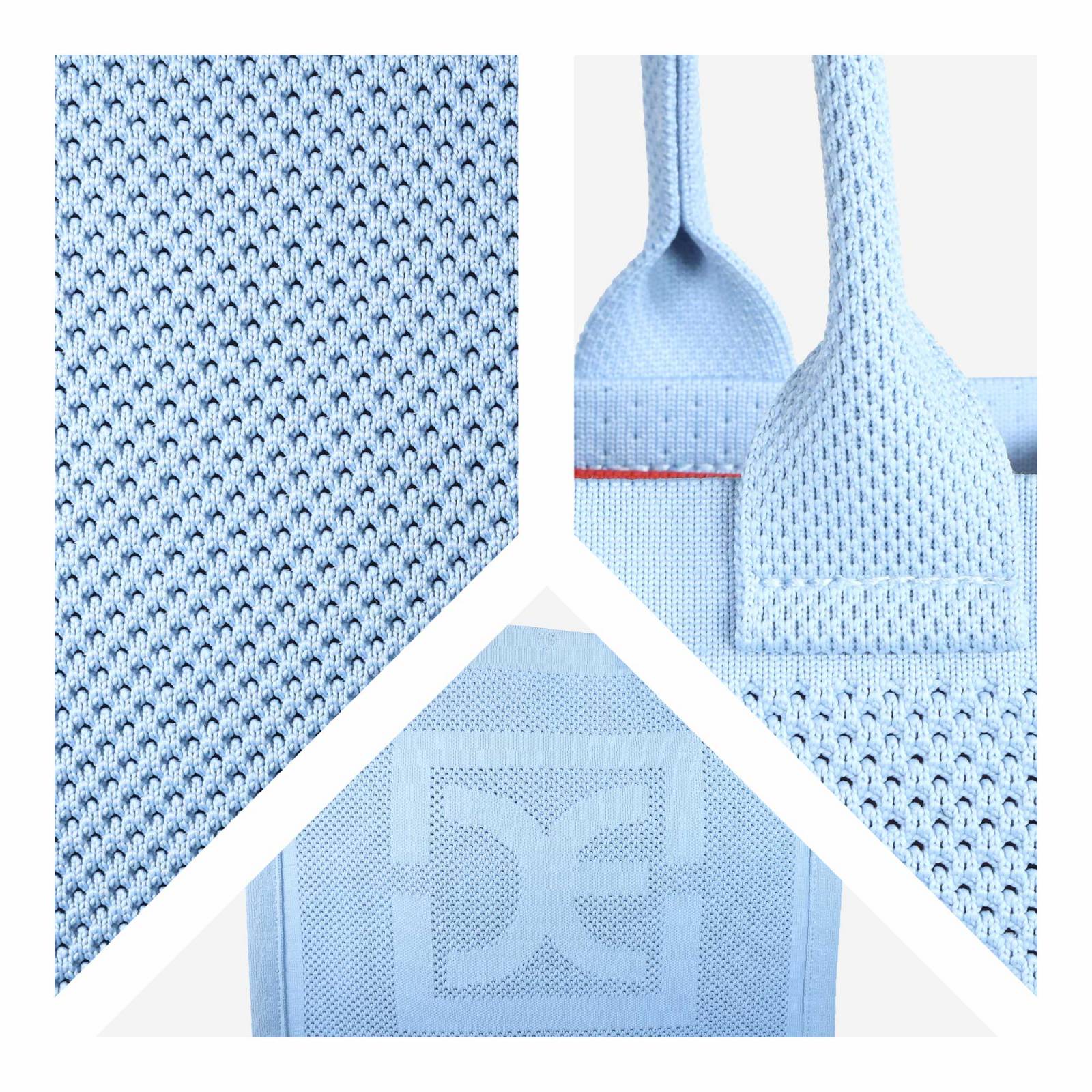 Bolsa Tote Cloe Grande Tejida color Azul