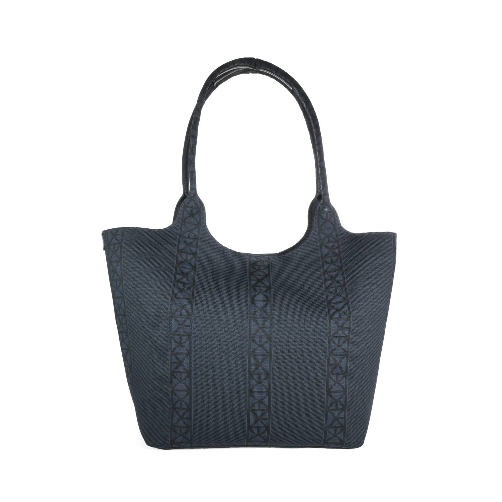 Bolsa Tote Cloe Grande Tejida con Pouch color Negro
