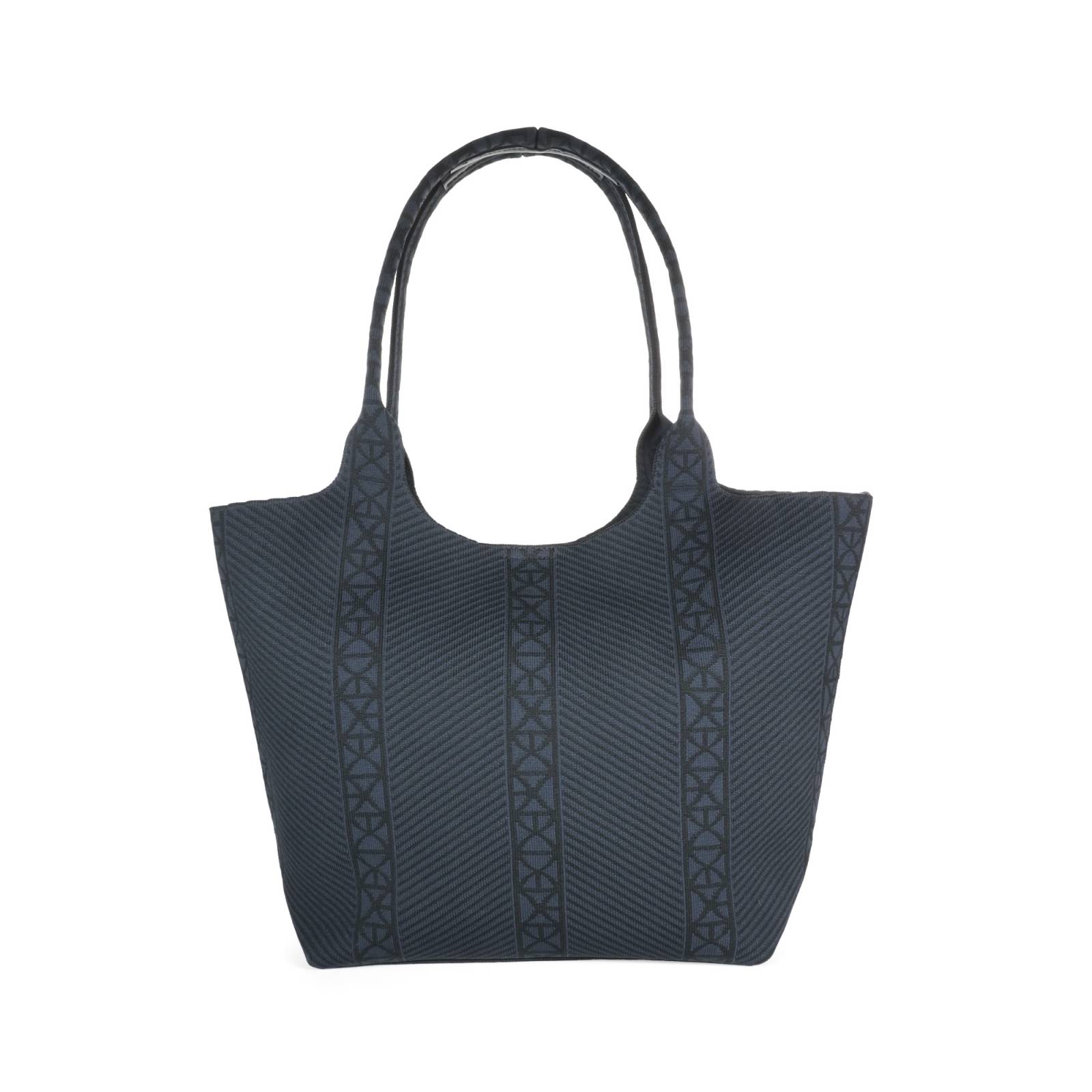 Bolsa Tote Cloe Grande Tejida con Pouch color Negro