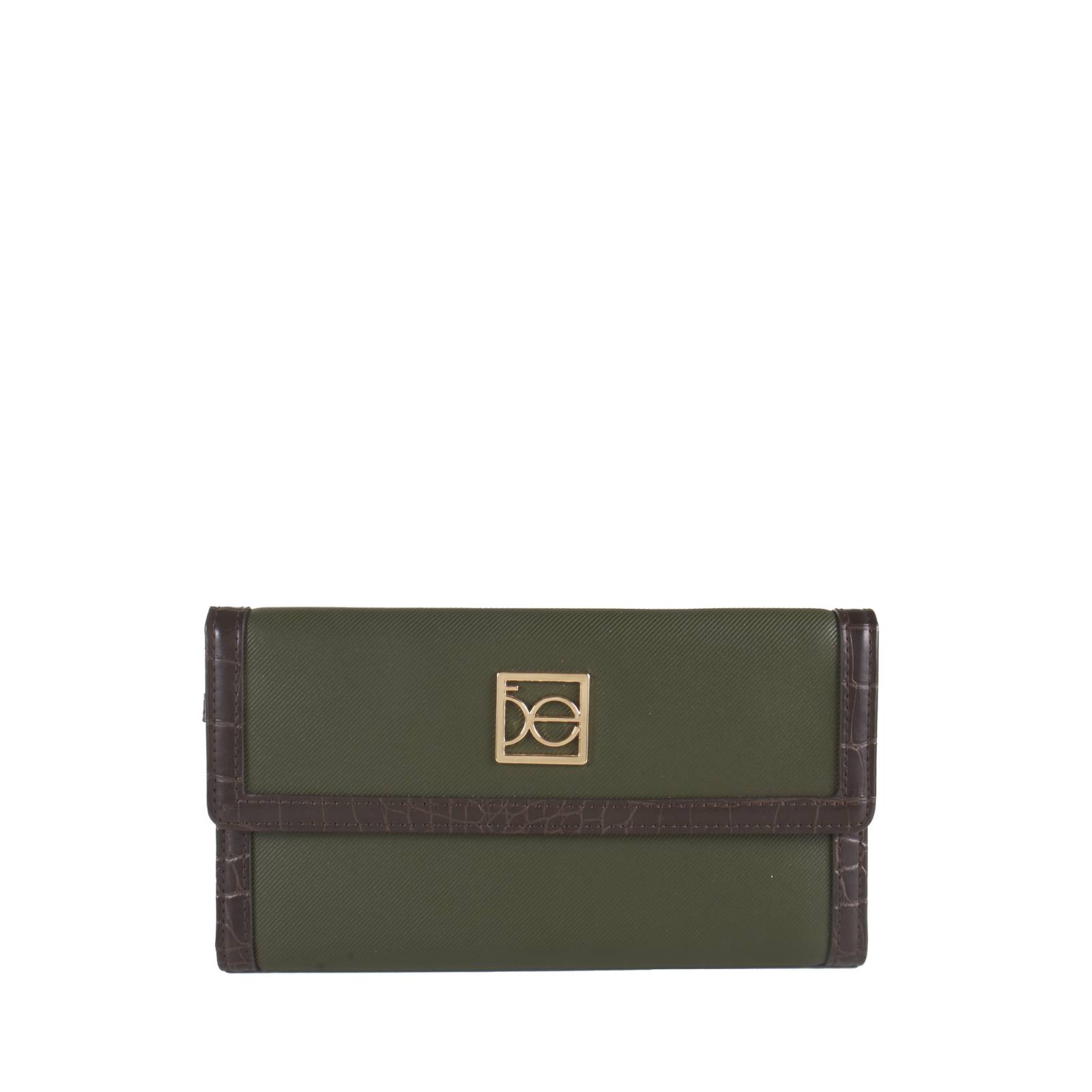 Cartera Flap Cloe Grande con Maneral color Verde Olivo