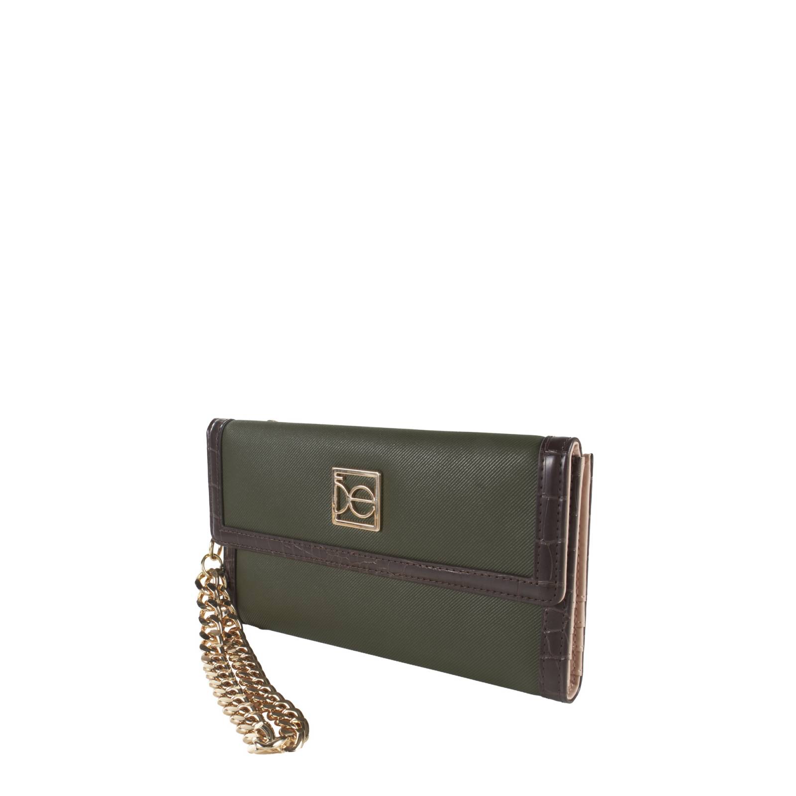 Cartera Flap Cloe Grande con Maneral color Verde Olivo