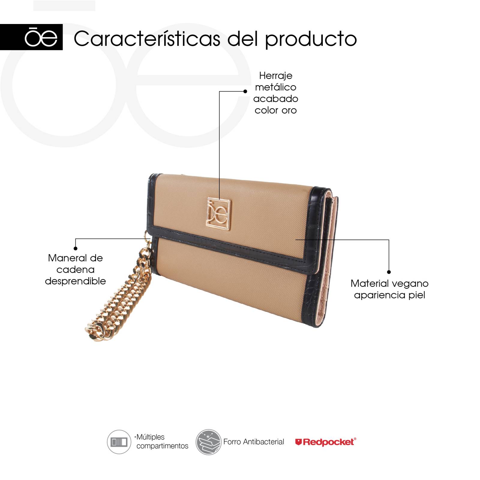 Cartera Flap Cloe Grande con Maneral color Verde Olivo