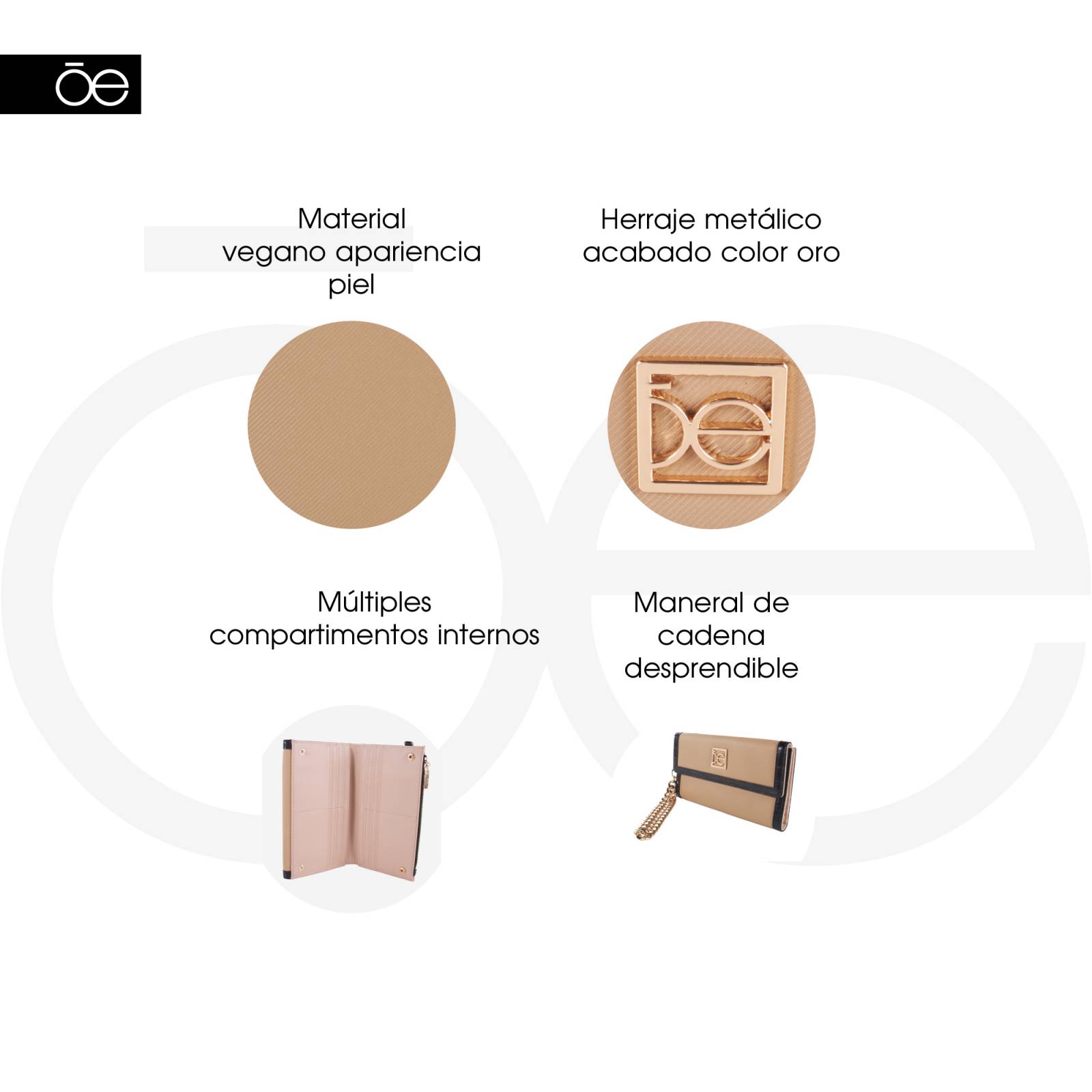 Cartera Flap Cloe Grande con Maneral color Verde Olivo