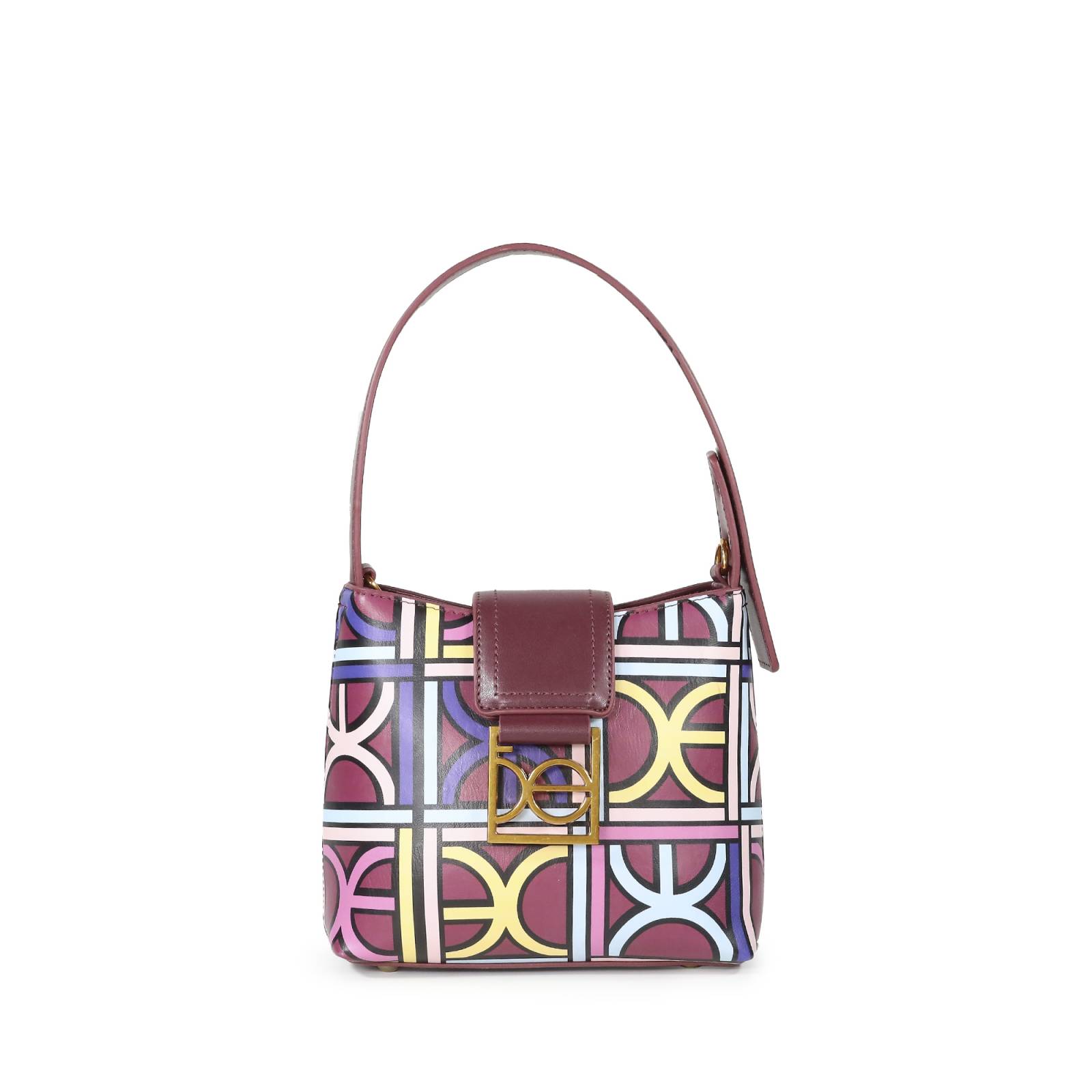 Bolsa Hobo Cloe Monograma Estampado Multicolor