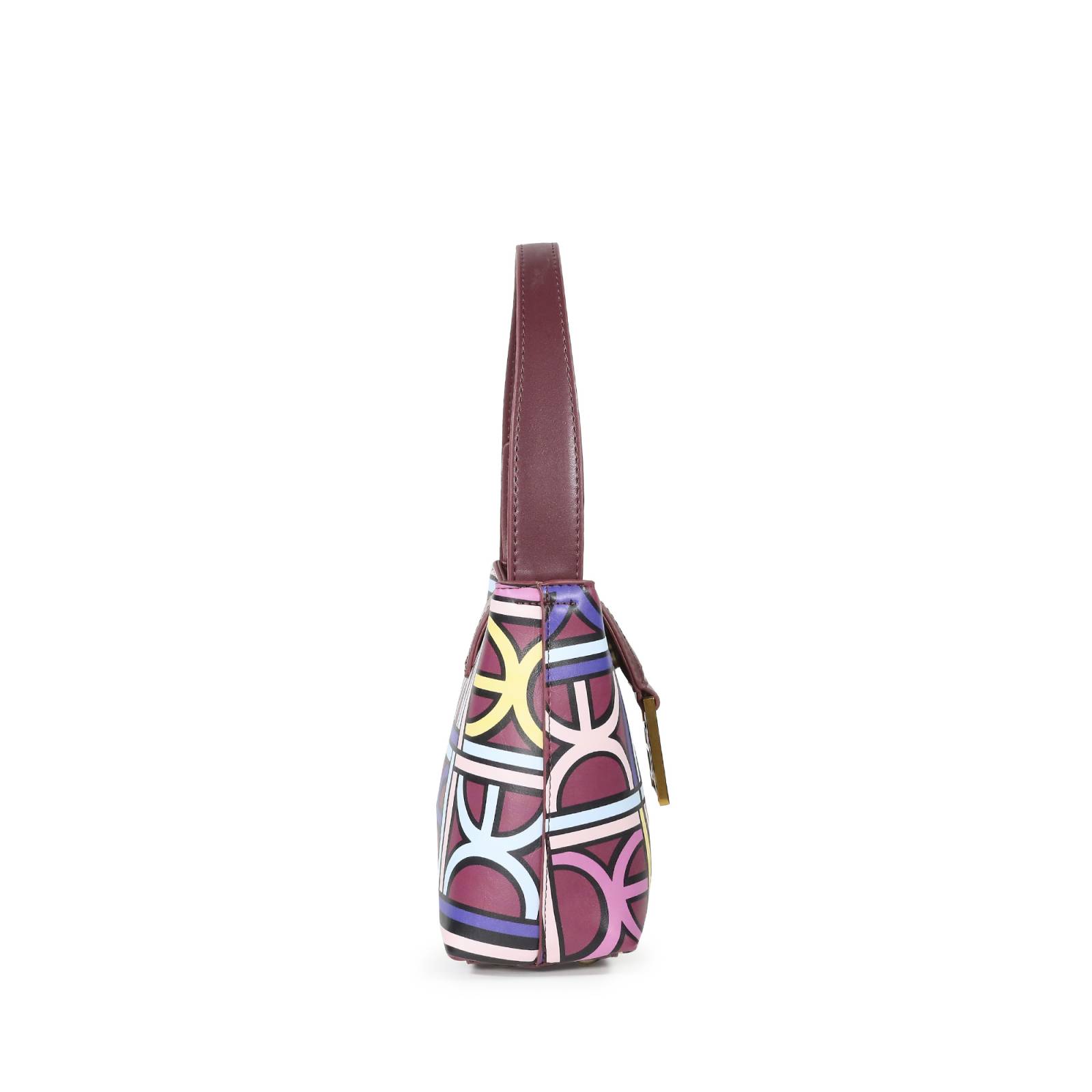 Bolsa Hobo Cloe Monograma Estampado Multicolor