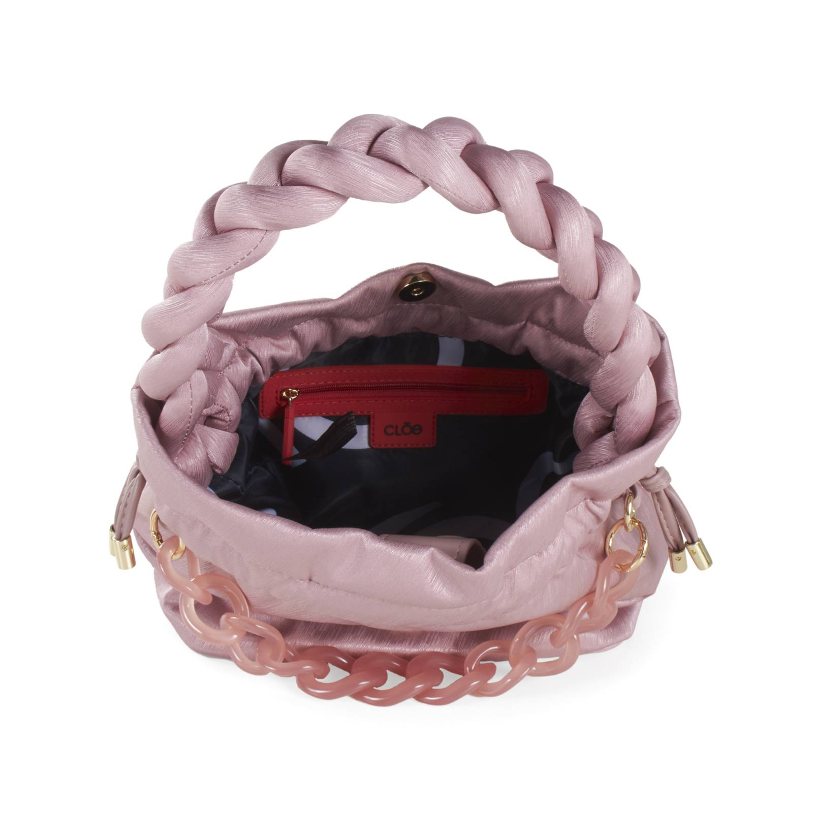 Bolsa Drawstring Cloe Para Mujer Textil Maneral Trenzado