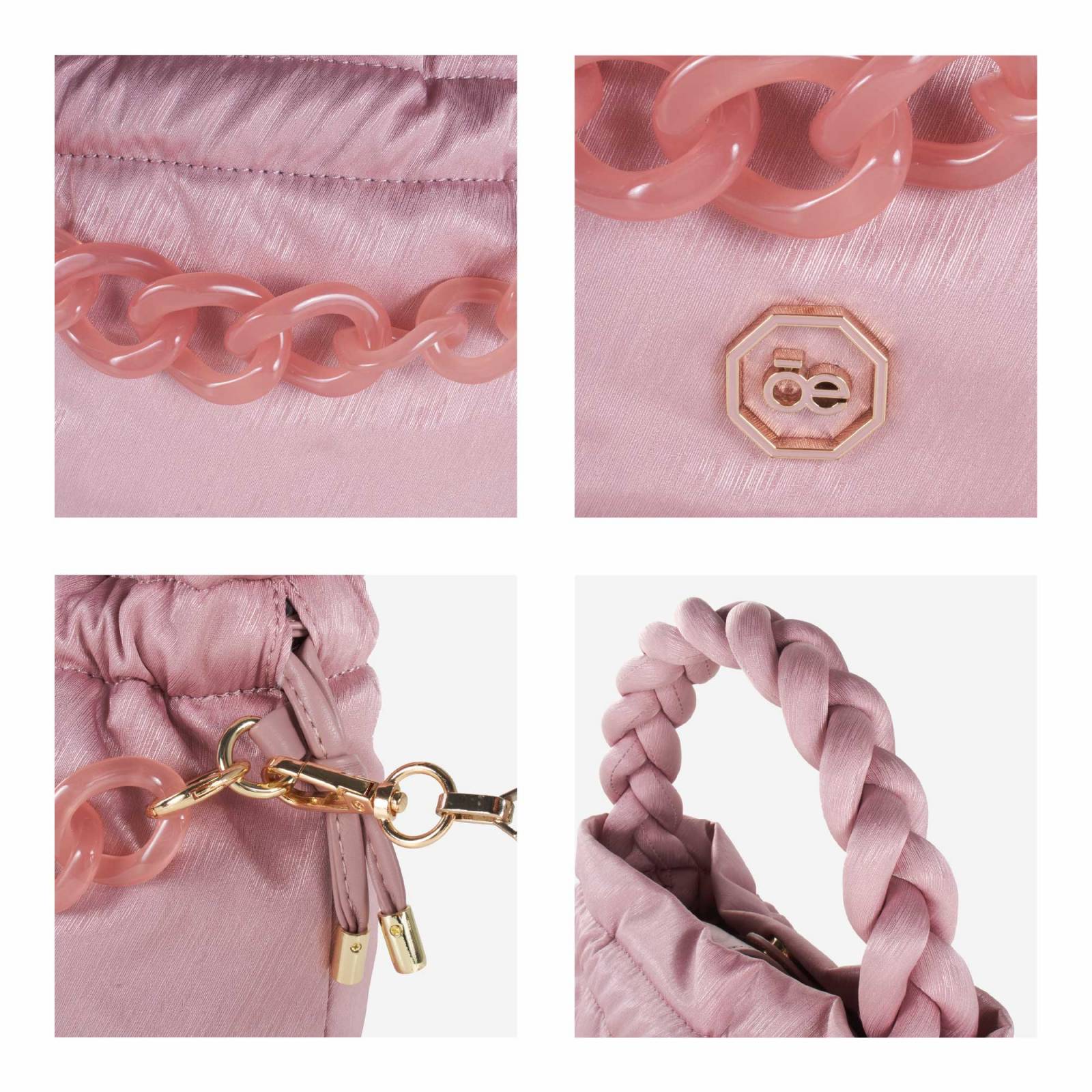 Bolsa Drawstring Cloe Para Mujer Textil Maneral Trenzado