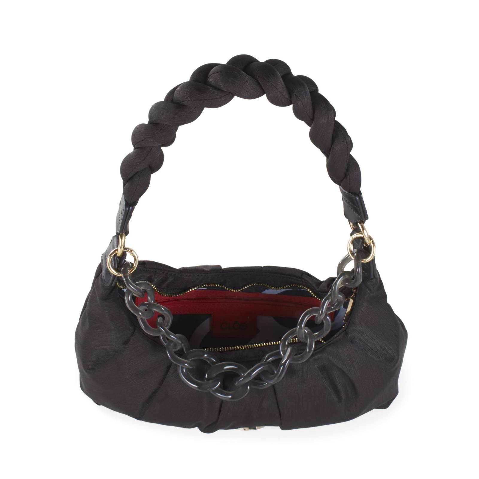 Bolsa Baguette Cloe Para Mujer Textil Maneral Trenzado