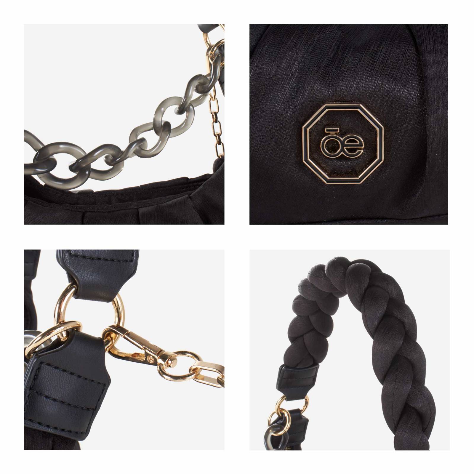 Bolsa Baguette Cloe Para Mujer Textil Maneral Trenzado