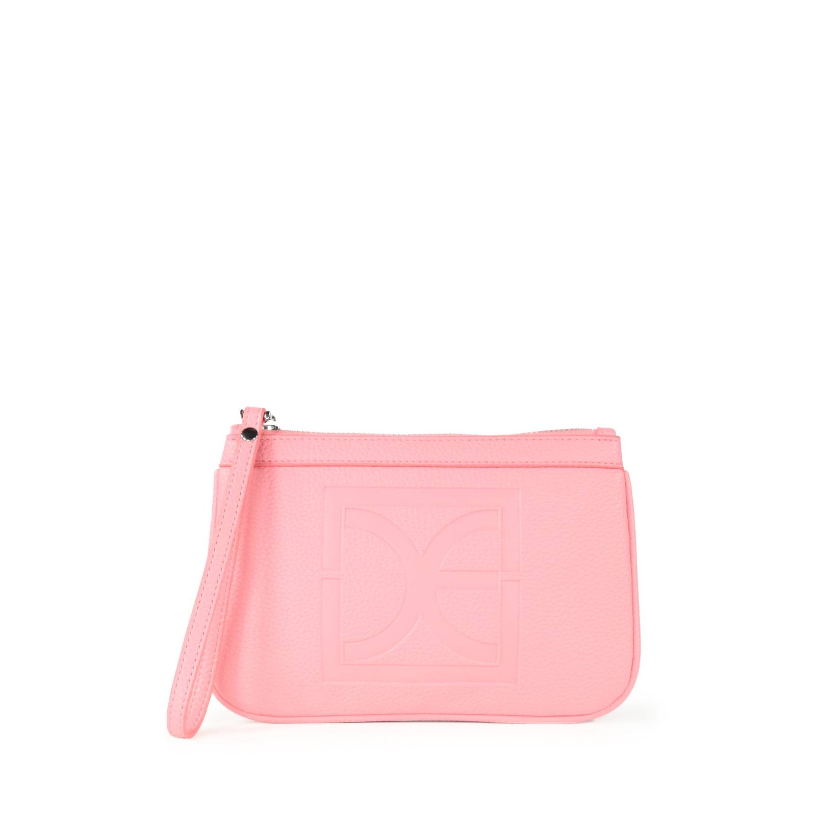 Cartera Pouch Cloe Cierre Sencillo con Maneral color Rosa