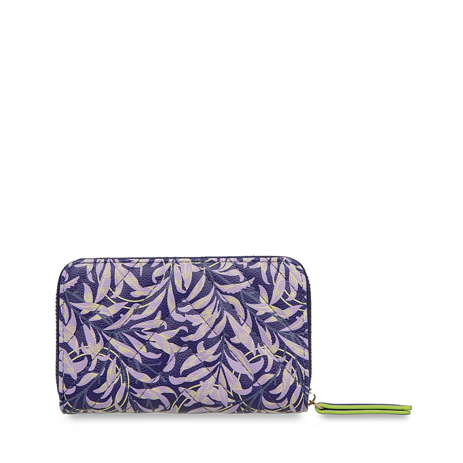 Cartera Mediana Cloe Cierre Sencillo Estampado Floral Multicolor