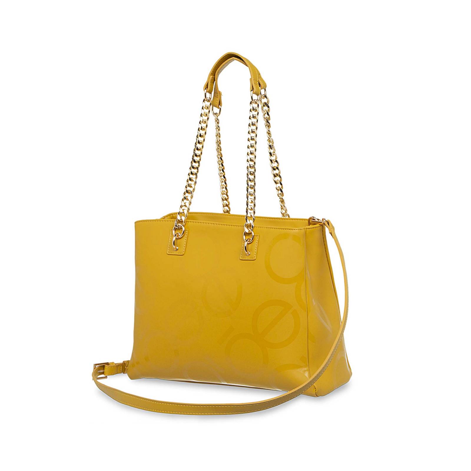 Bolsa Satchel Cloe Asas Intercambiables color Ocre