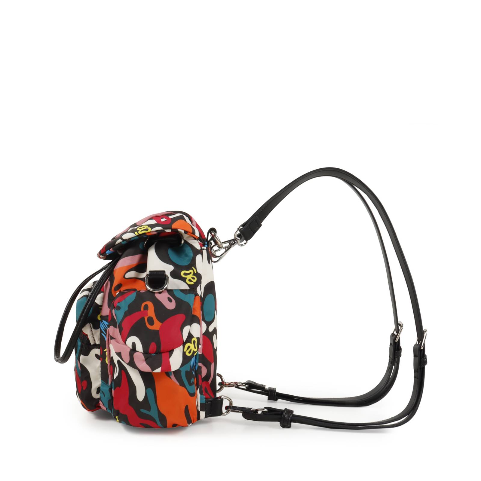 Mochila Cloe Para Mujer Mini Nylon Dos en Uno