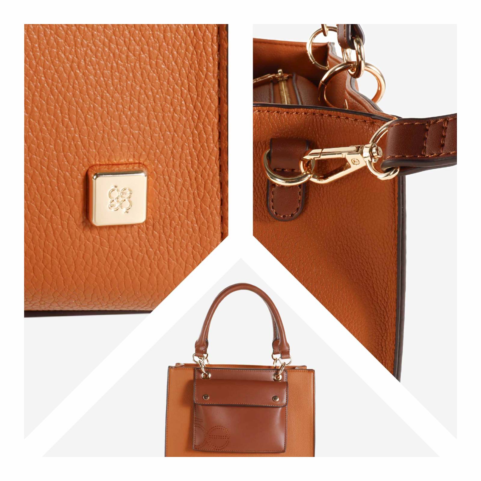 Bolsa Tote Cloe Para Mujer Grande Bolsillo Desprendible