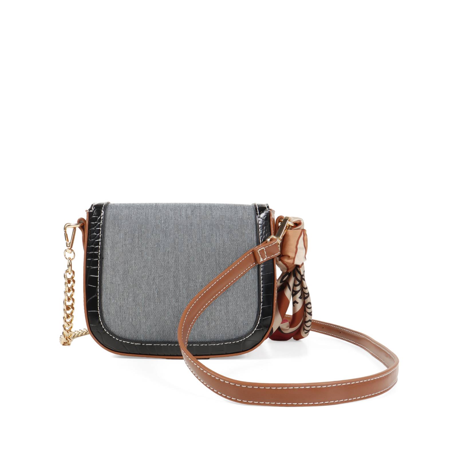 Bolsa Crossbody Cloe Para Mujer Textil con Mascada