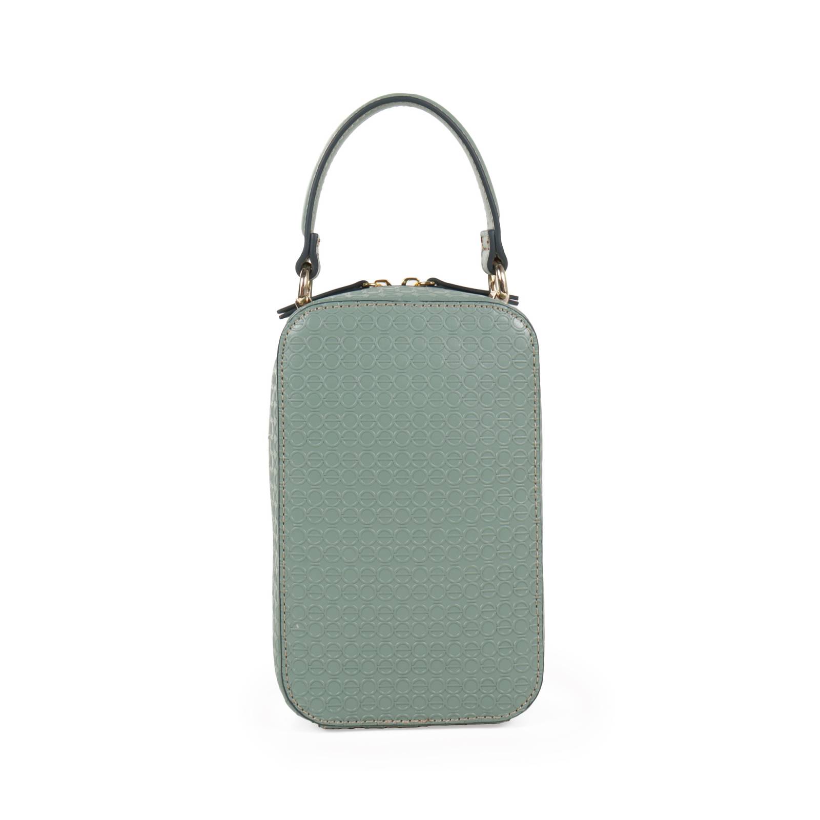 Bolsa Crossbody Cloe Vertical Parches de Decorativos color Verde Olivo