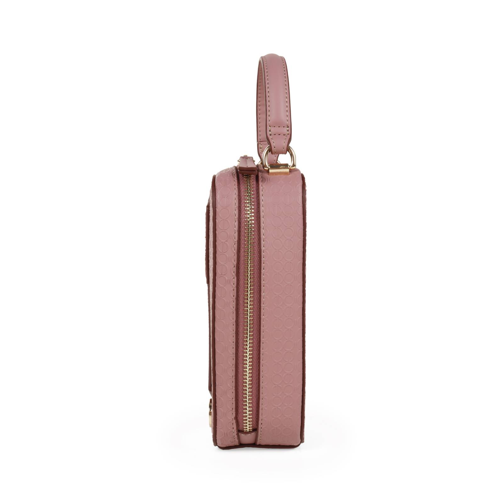 Bolsa Crossbody Cloe Vertical Parches de Decorativos color Rosa