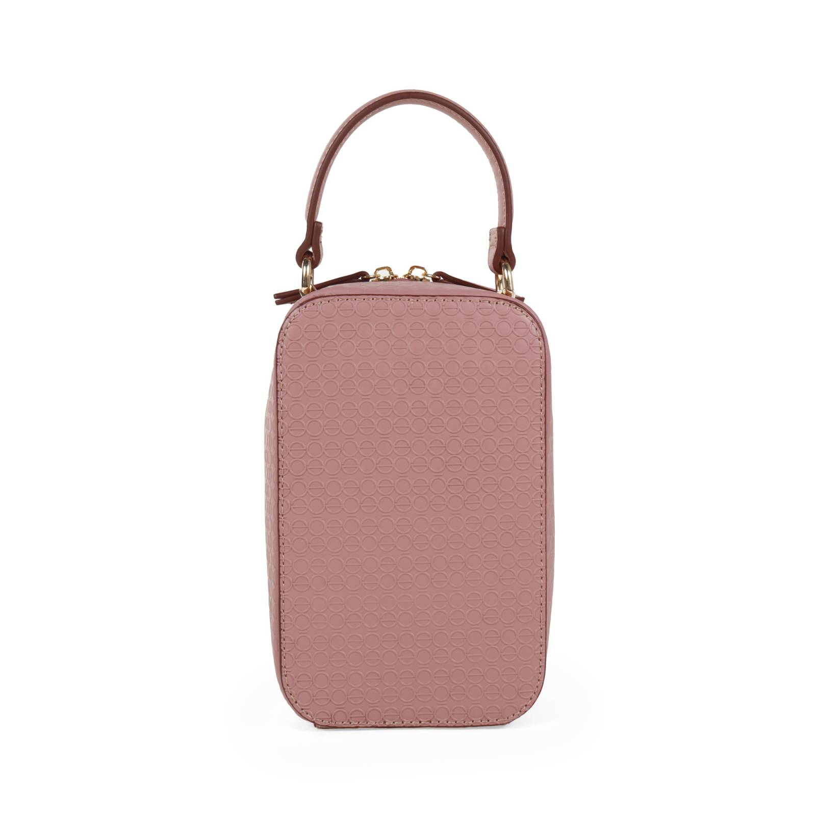 Bolsa Crossbody Cloe Vertical Parches de Decorativos color Rosa
