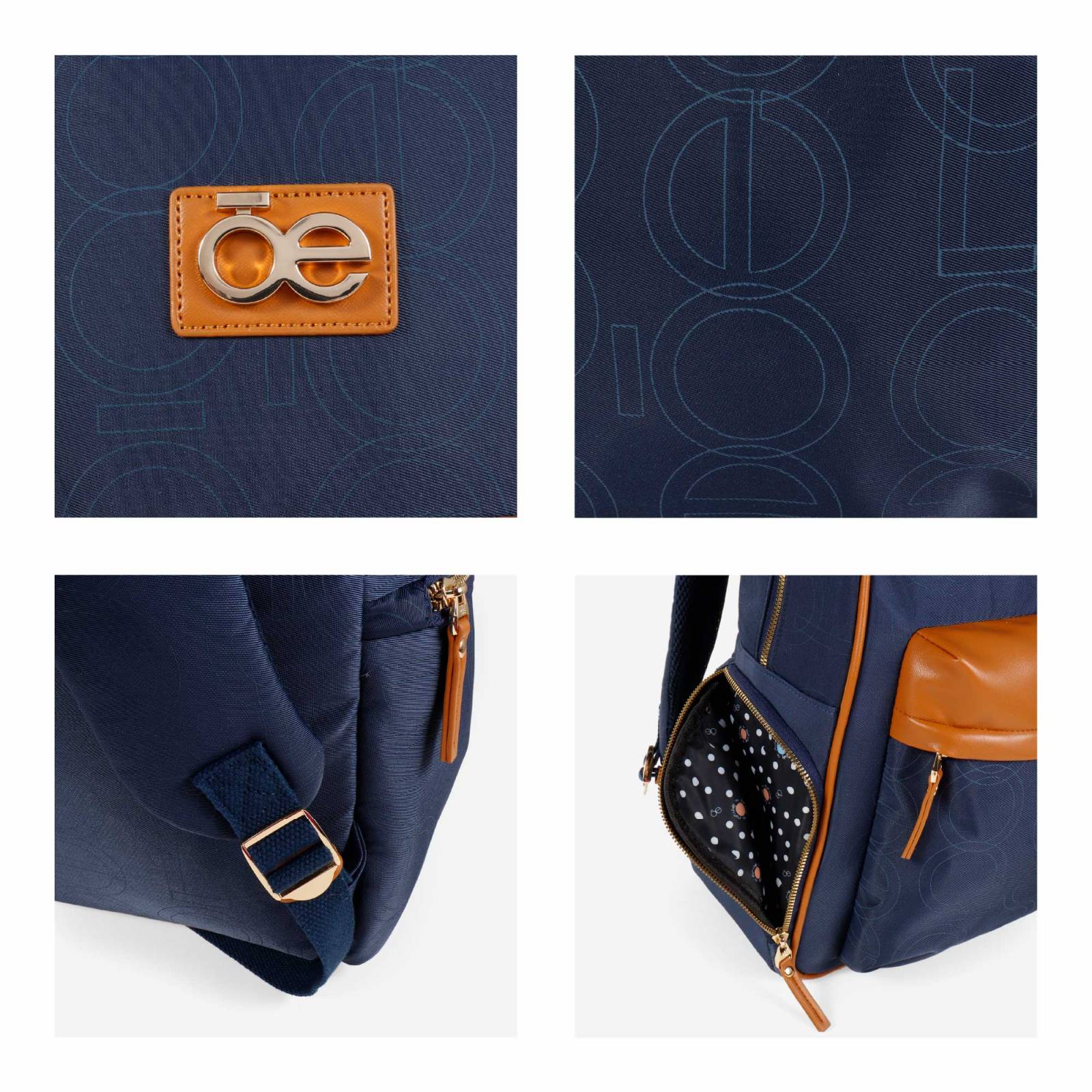 Pañalera Mochila Cloe Mom   Baby con Accesorios color Azul