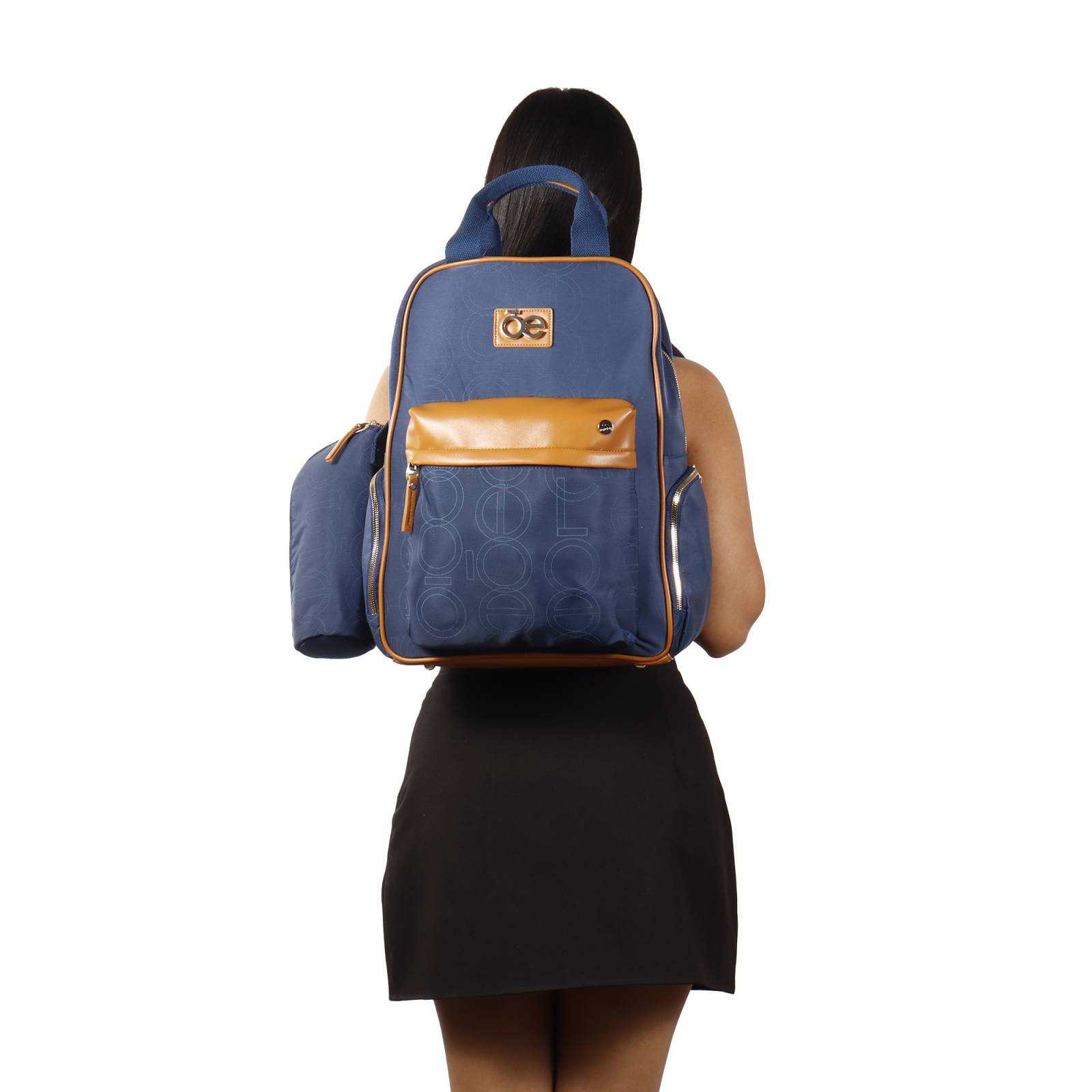 Pañalera Mochila Cloe Mom   Baby con Accesorios color Azul